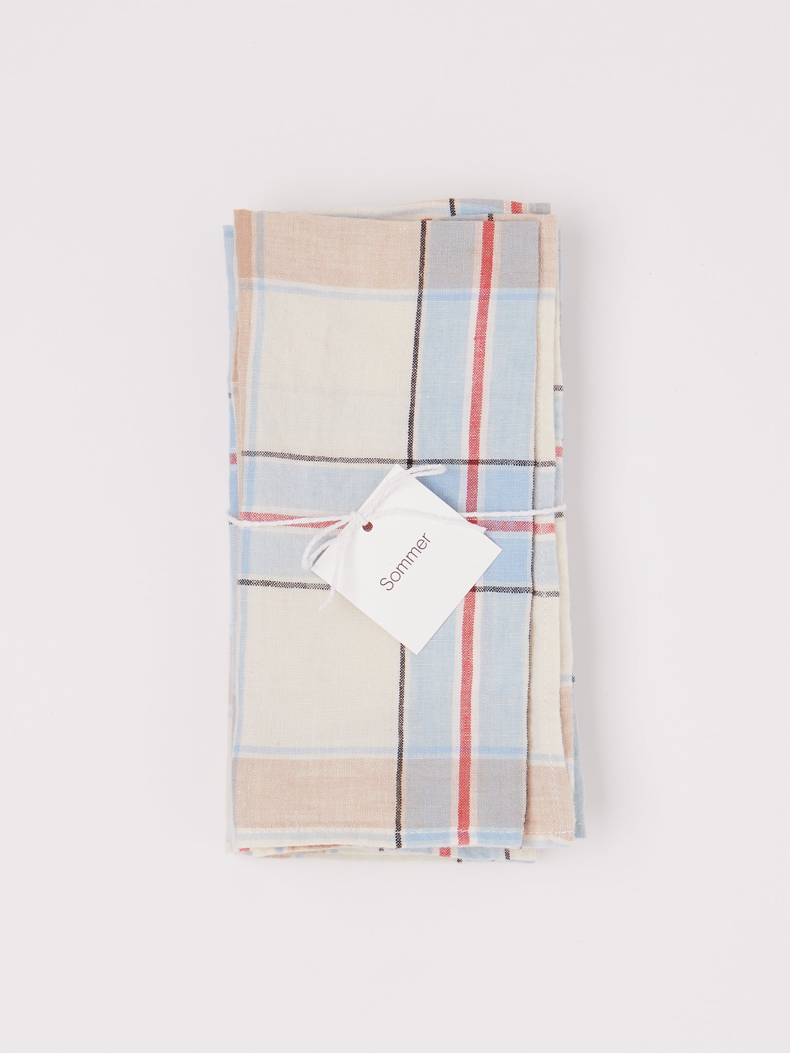 Linge Particulier Summer Plaid Linen Napkin Set