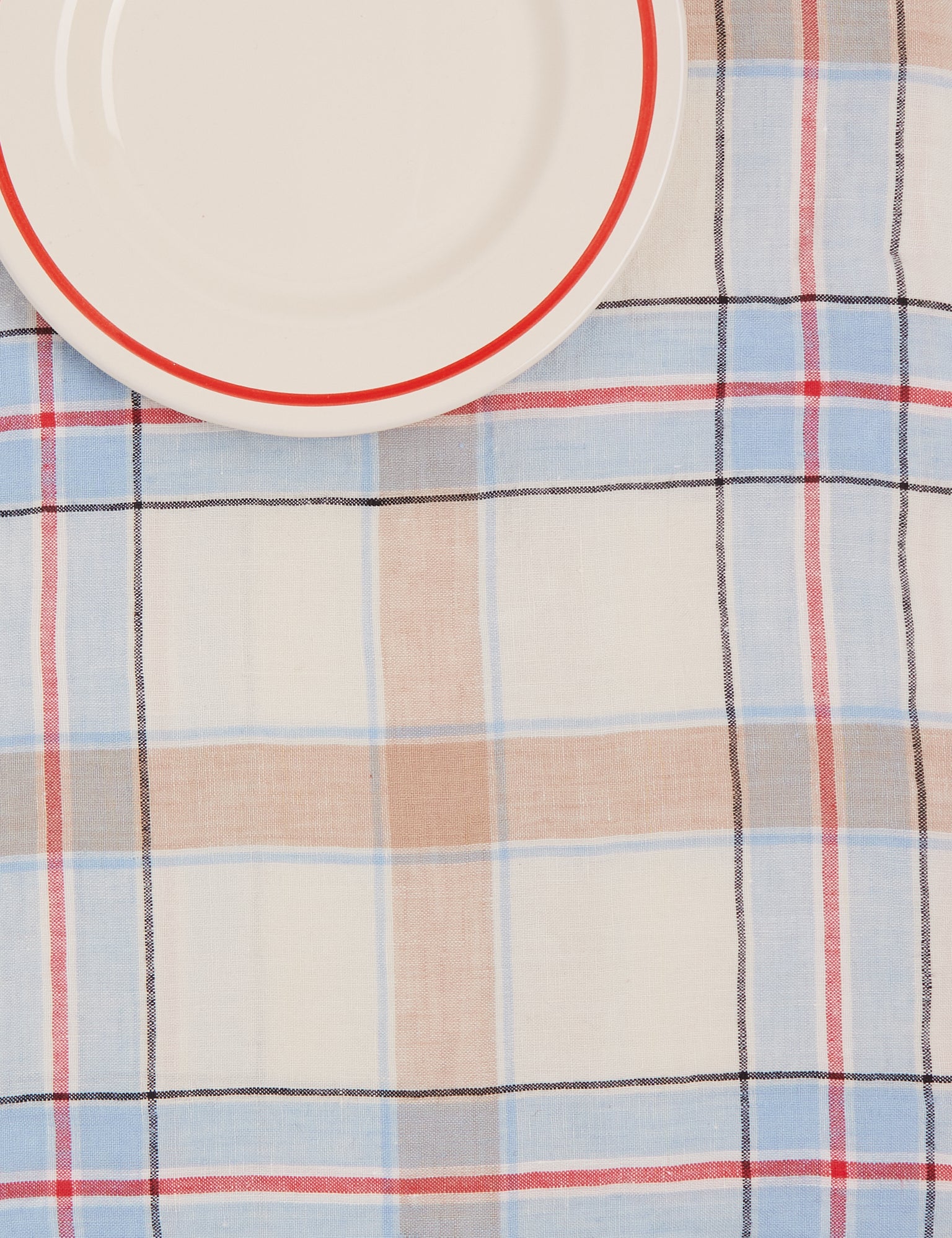 Linge Particulier Summer Plaid Linen Tablecloth