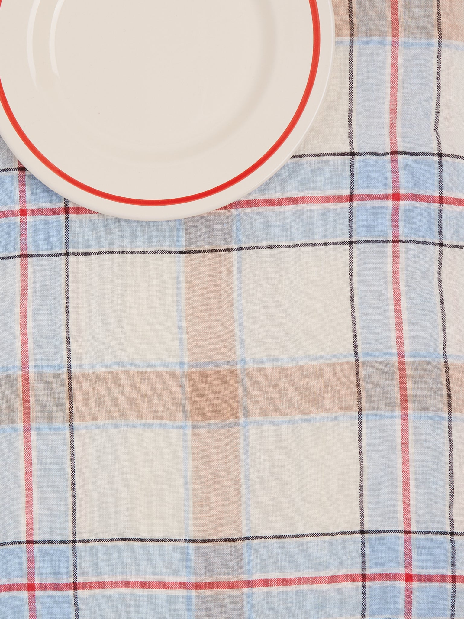 Linge Particulier Summer Plaid Linen Tablecloth