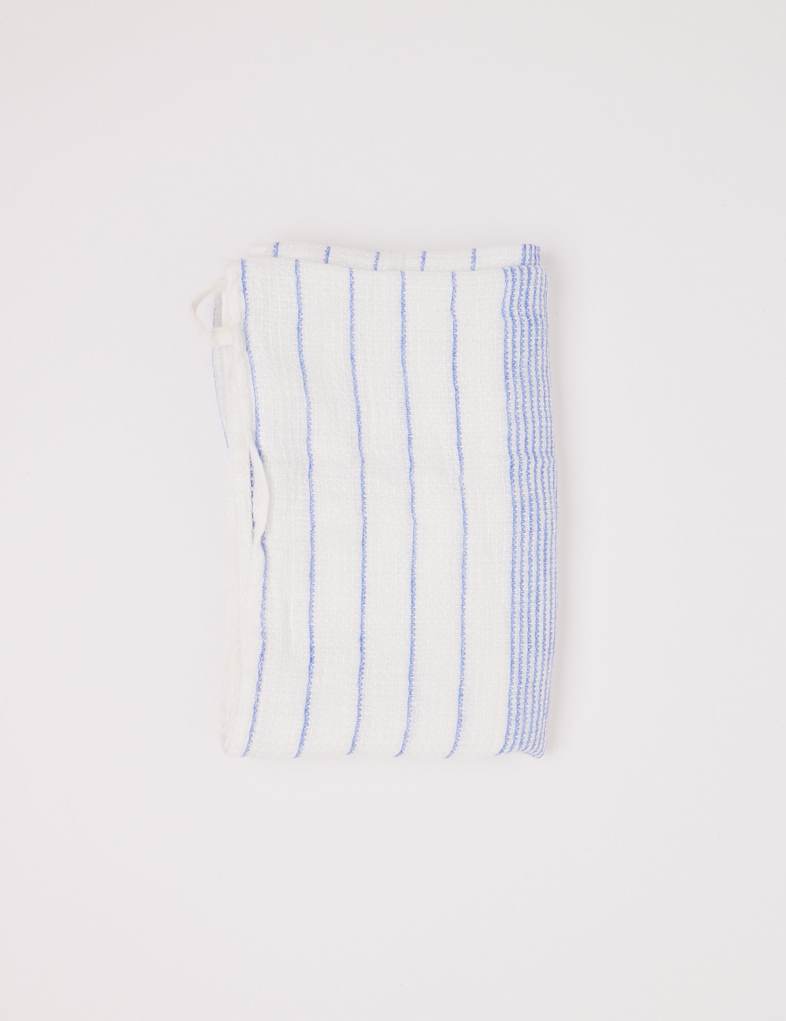 Linge Particulier Waffle Weave Hair Towel Blue Stripe