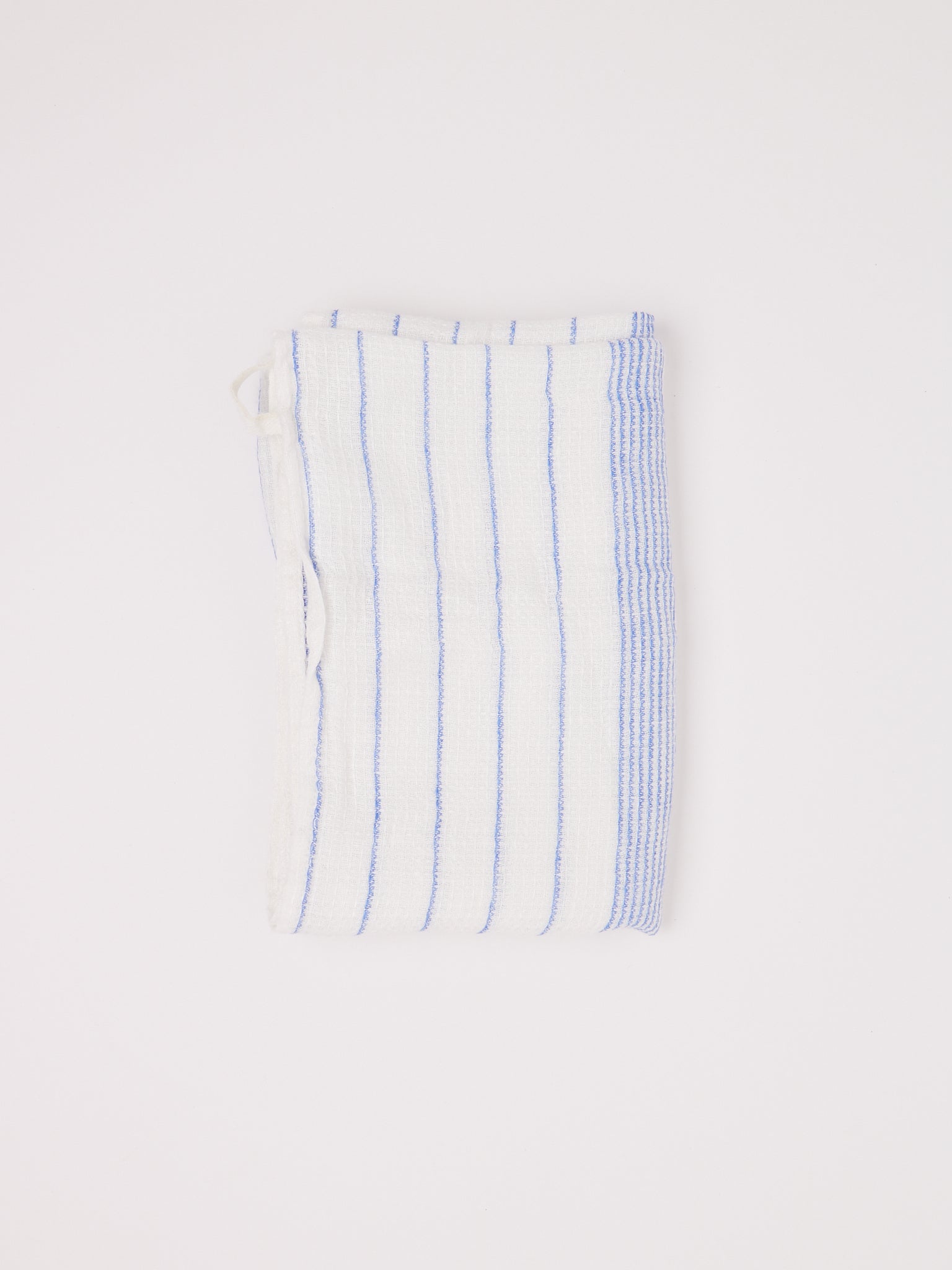 Linge Particulier Waffle Weave Hair Towel Blue Stripe