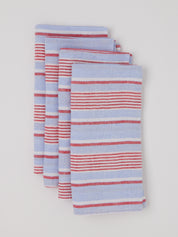 Red Blue Stripe Napkin Set