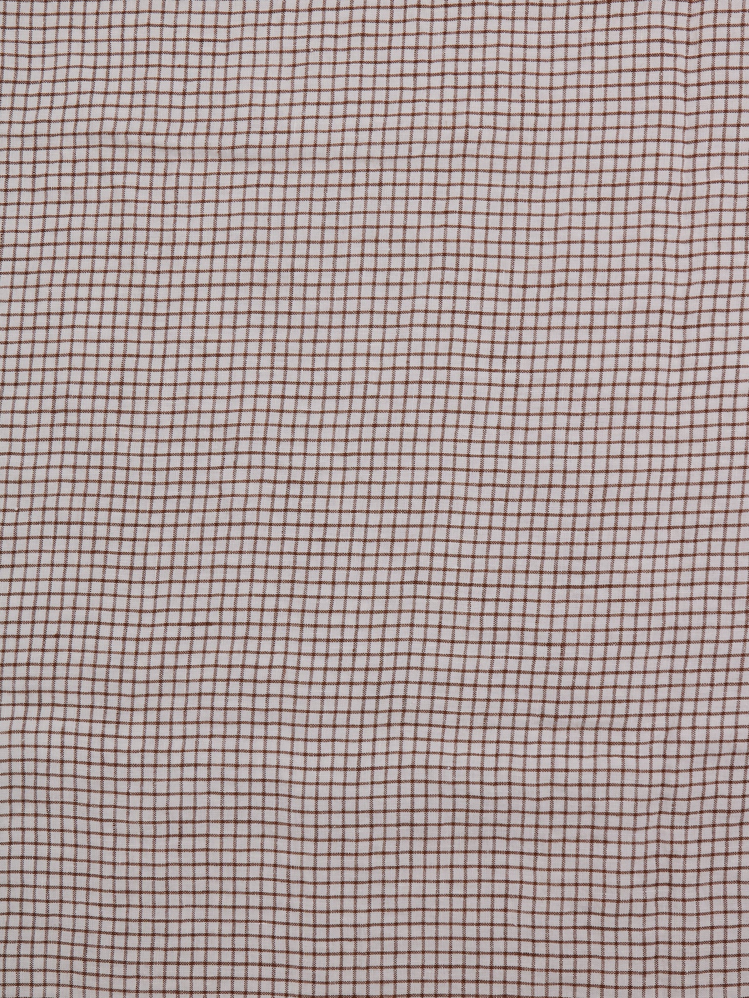 Brown and White Checks Tablecloth from Linge Particulier