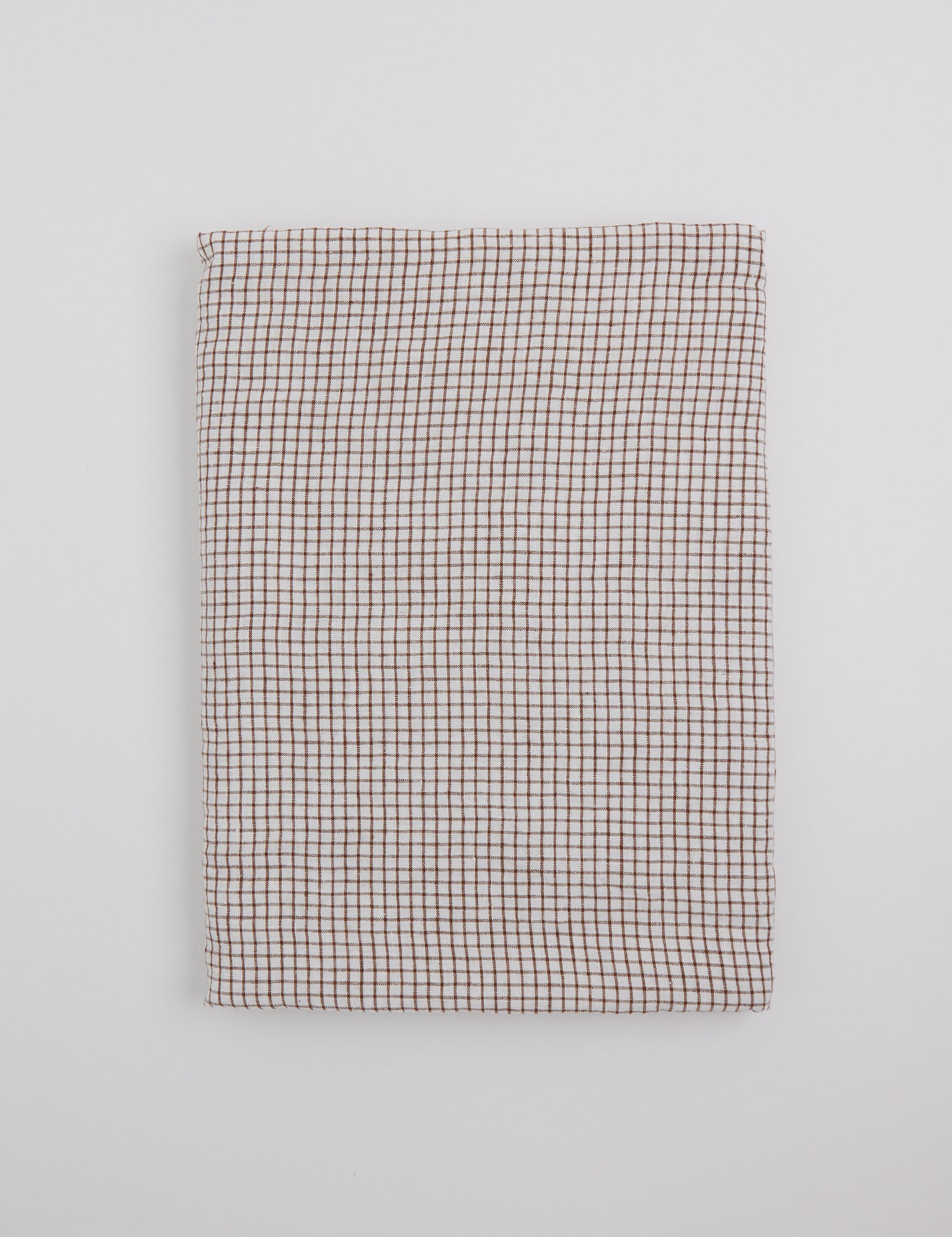 Brown and White Checks Tablecloth from Linge Particulier