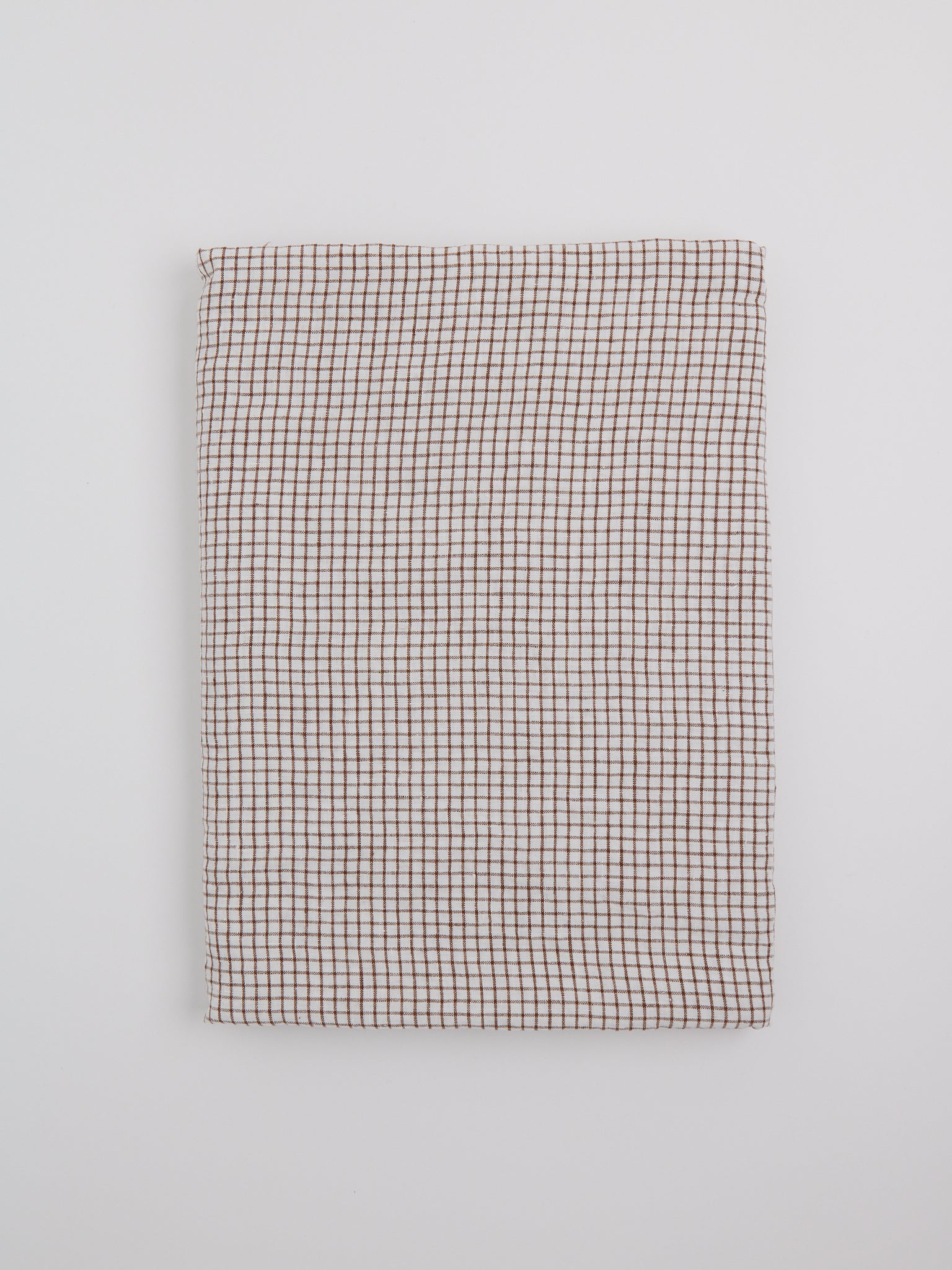 Brown and White Checks Tablecloth from Linge Particulier