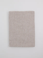 Brown and White Checks Tablecloth from Linge Particulier