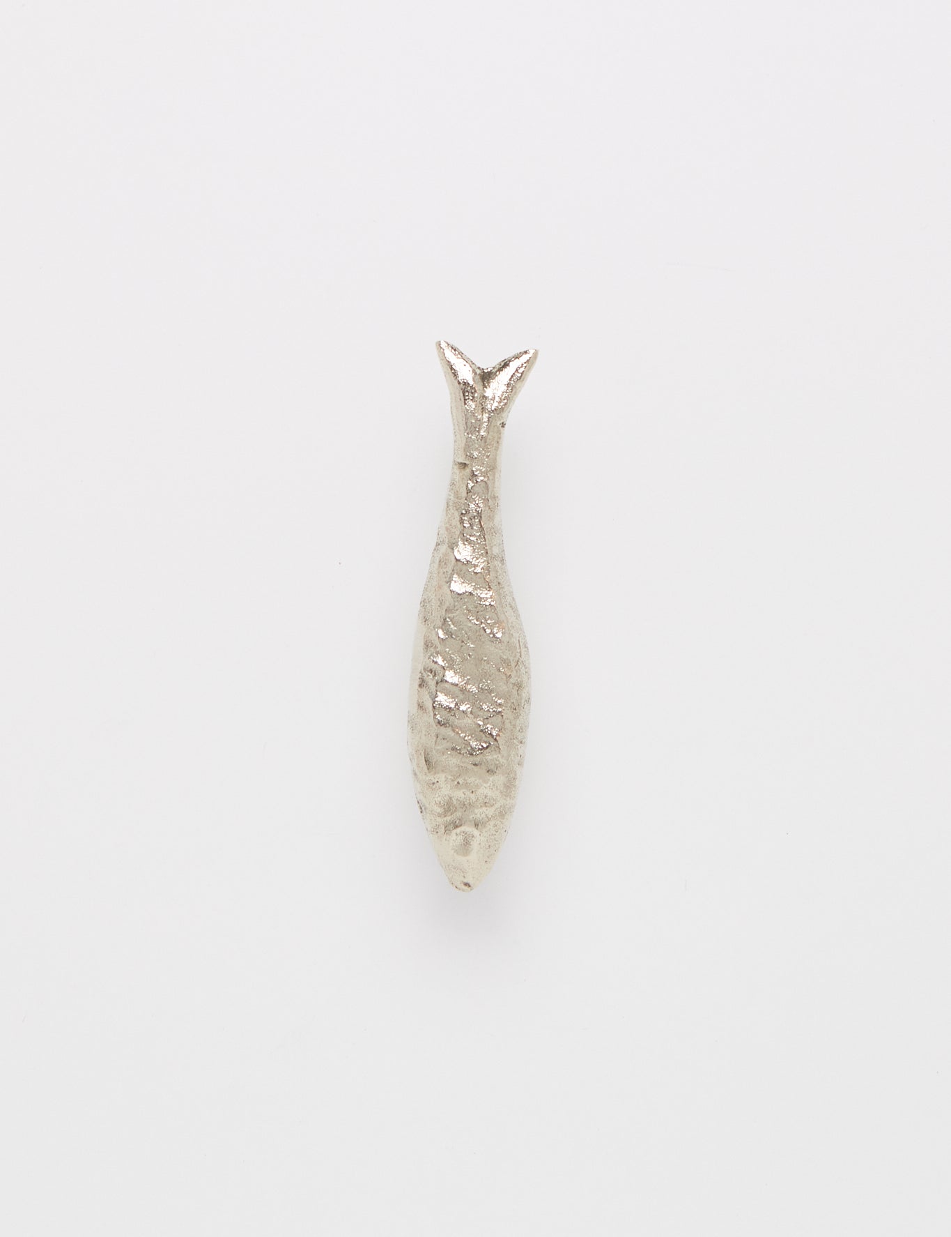 Maha Alavi Fish Knob in Polished White Bronze, curated by Shop Sommer in San Francisco.