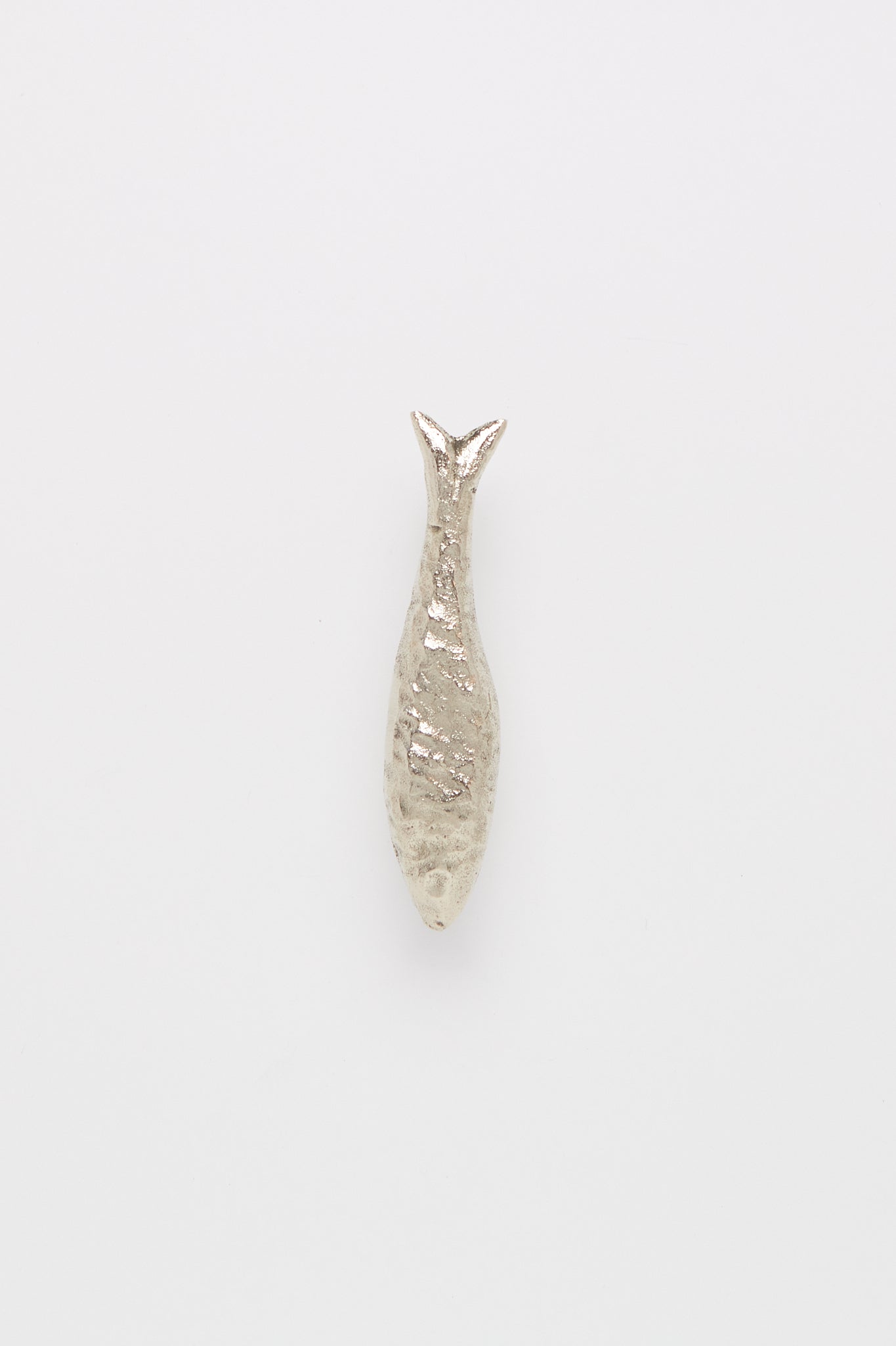Maha Alavi Fish Knob in Polished White Bronze, curated by Shop Sommer in San Francisco.