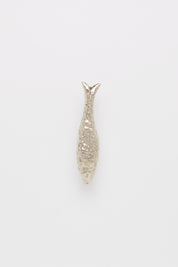 Maha Alavi Fish Knob in Polished White Bronze, curated by Shop Sommer in San Francisco.