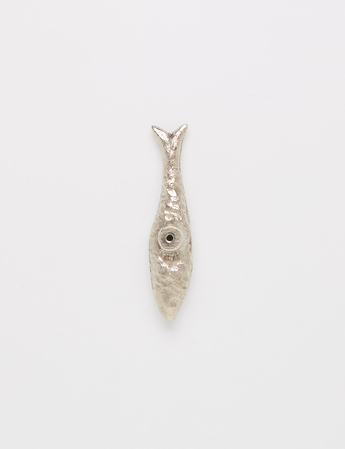 Maha Alavi Fish Knob in Polished White Bronze, curated by Shop Sommer in San Francisco.