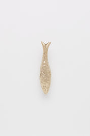 Maha Alavi Fish Knob in Polished Brass, curated by Shop Sommer in San Francisco.