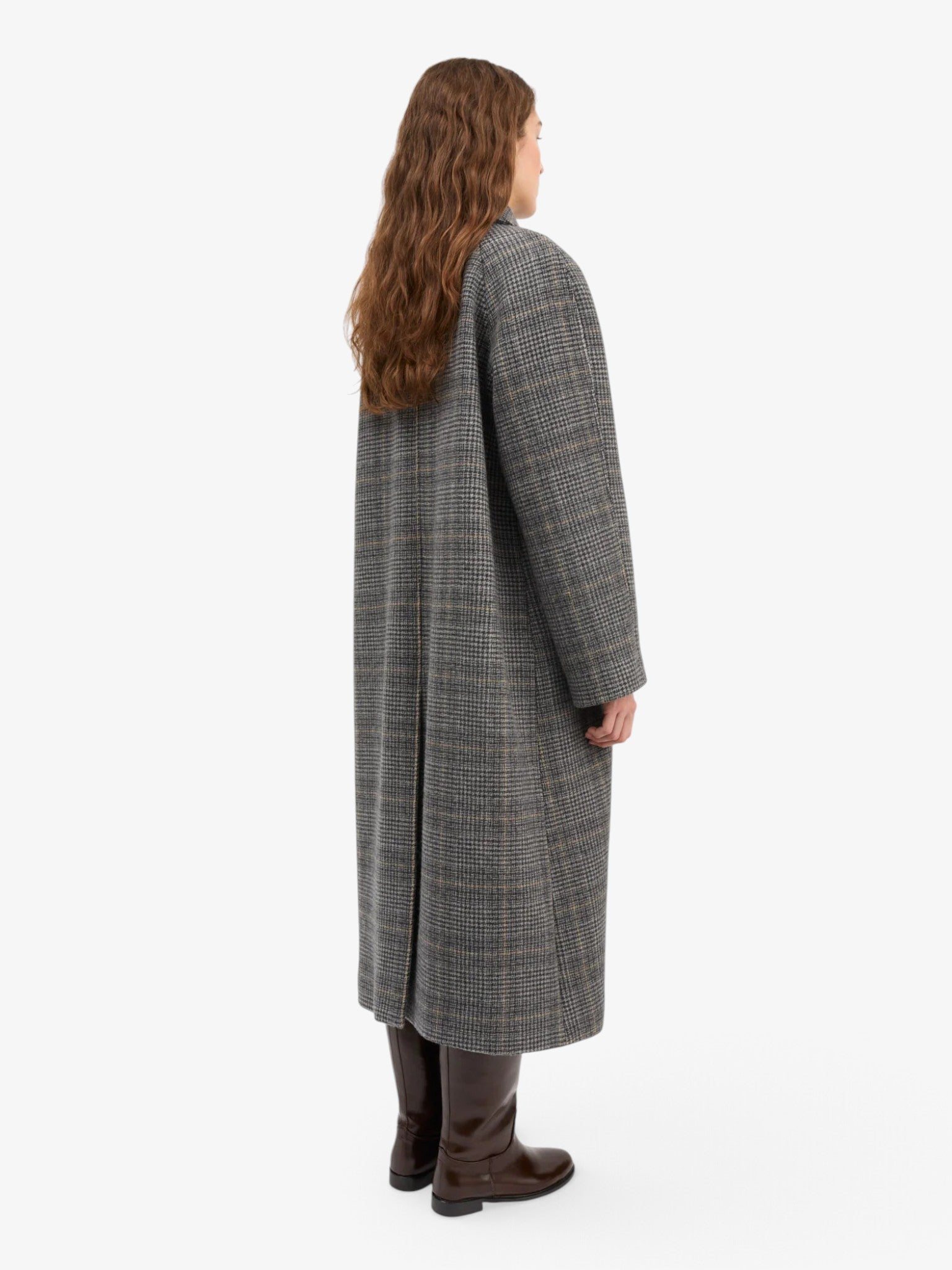 Mary Coat in Grey Check