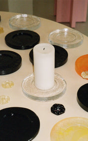 Nina Nørgaard Solid Glass Assiette Black, curated by Shop Sommer in San Francisco.