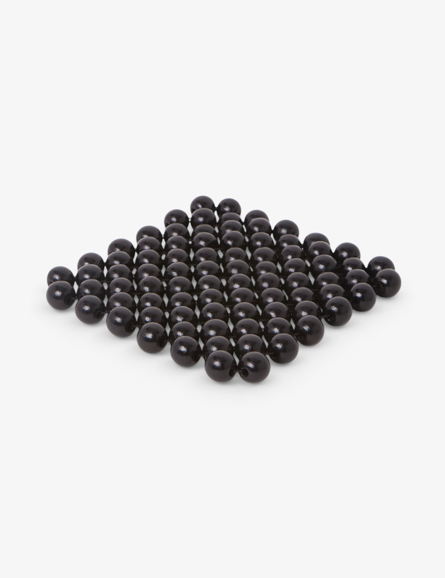Pien Studios Black Lacquered Beaded Coaster Medium, curated by Shop Sommer in San Francisco.