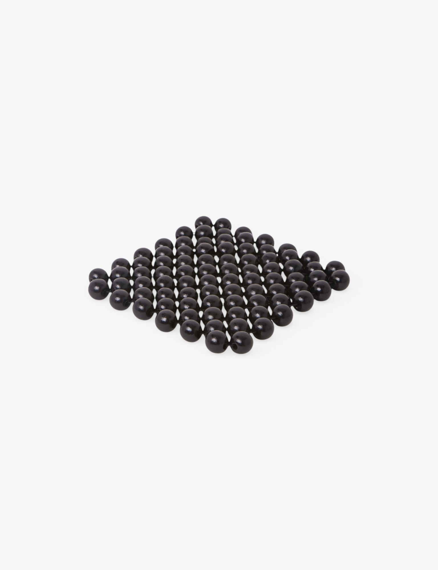 Pien Studios Black Lacquered Beaded Coaster Medium, curated by Shop Sommer in San Francisco.