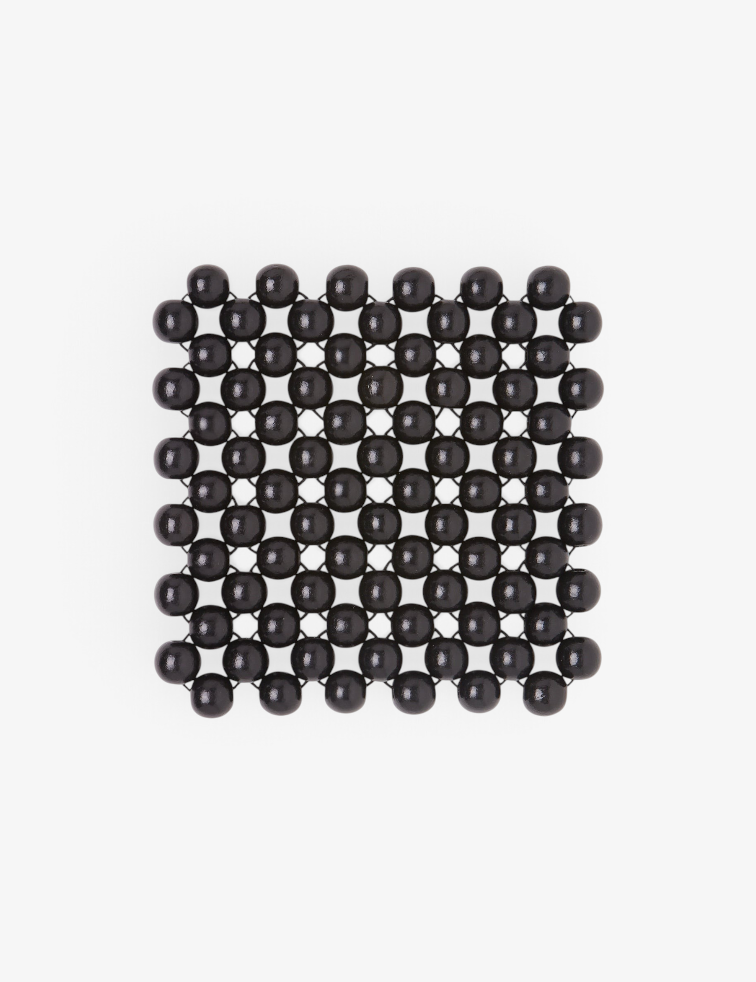 Pien Studios Black Lacquered Beaded Coaster Medium, curated by Shop Sommer in San Francisco.