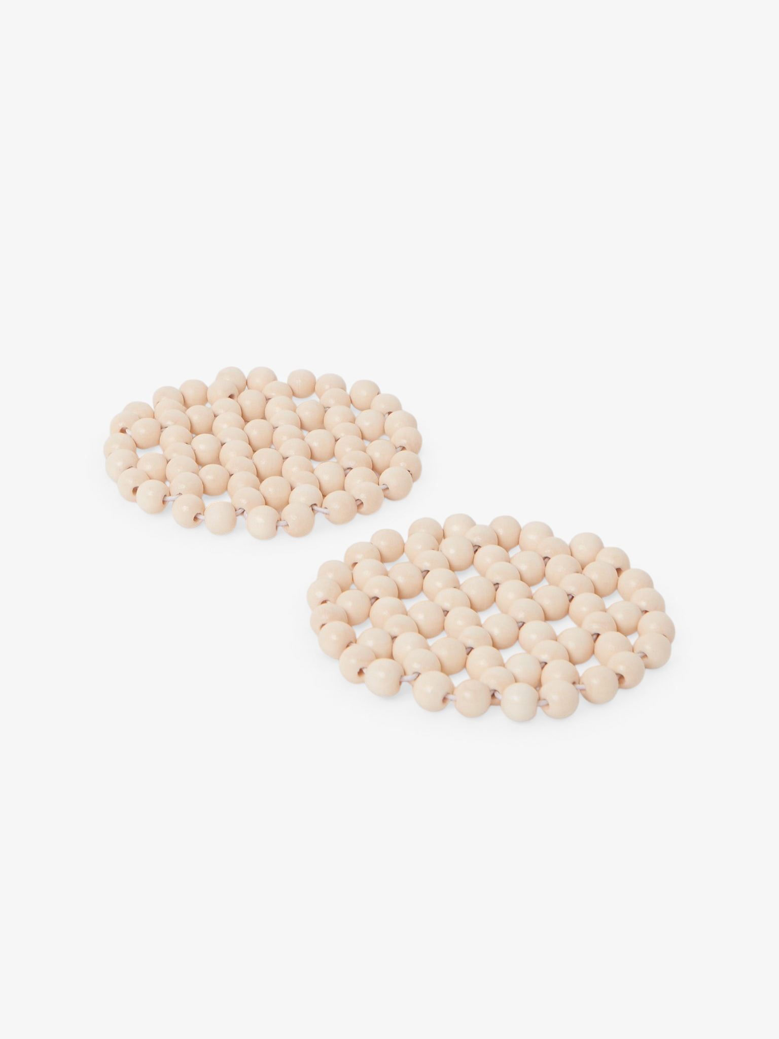 Pien Studios Larco Beaded Coaster in Tofu, curated by Shop Sommer in San Francisco.