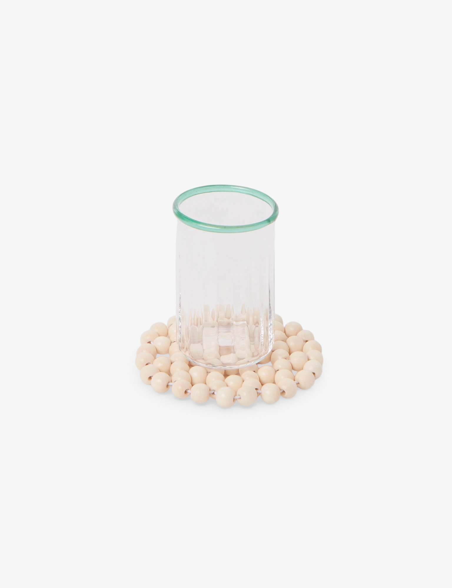 Pien Studios Larco Beaded Coaster in Tofu, curated by Shop Sommer in San Francisco.