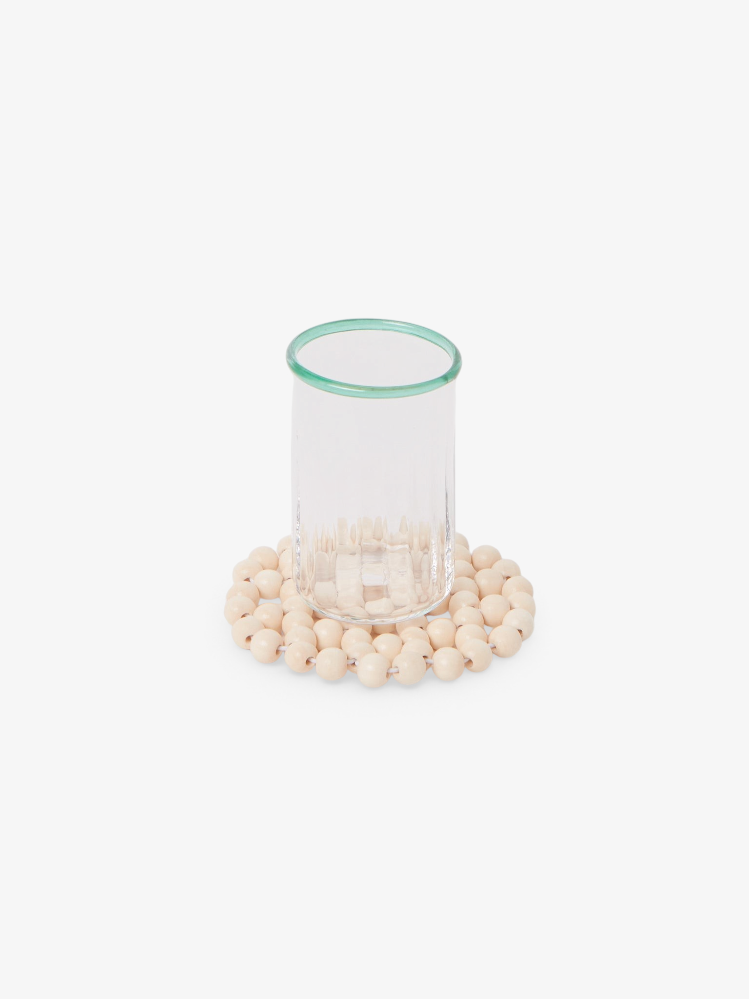 Pien Studios Larco Beaded Coaster in Tofu, curated by Shop Sommer in San Francisco.