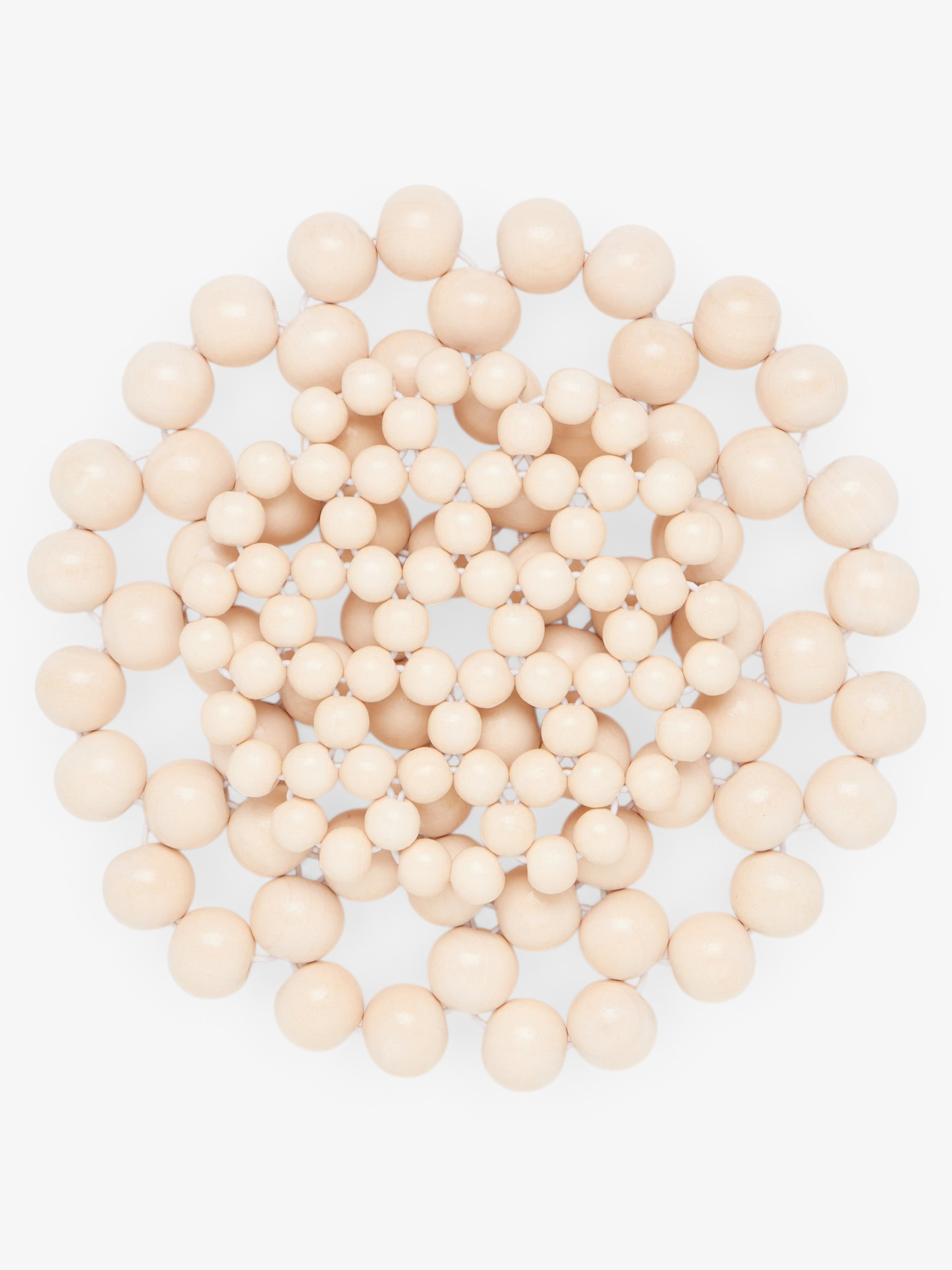 Pien Studios Larco Beaded Coaster in Tofu, curated by Shop Sommer in San Francisco.