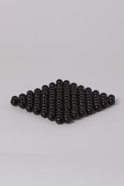 Pien Studios Black Lacquered Beaded Coasters, curated by Shop Sommer in San Francisco.