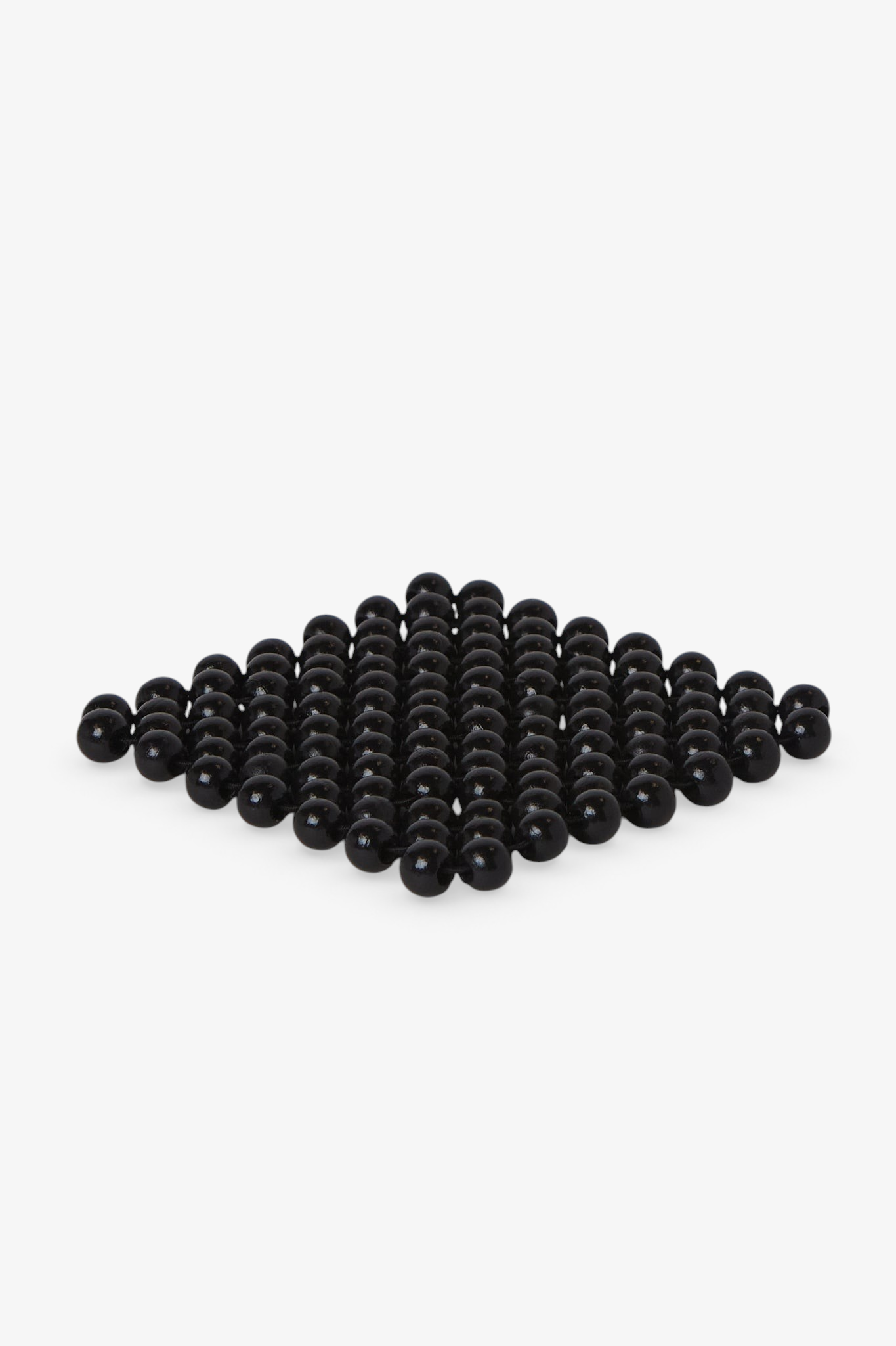 Pien Studios Black Lacquered Beaded Coasters, curated by Shop Sommer in San Francisco.