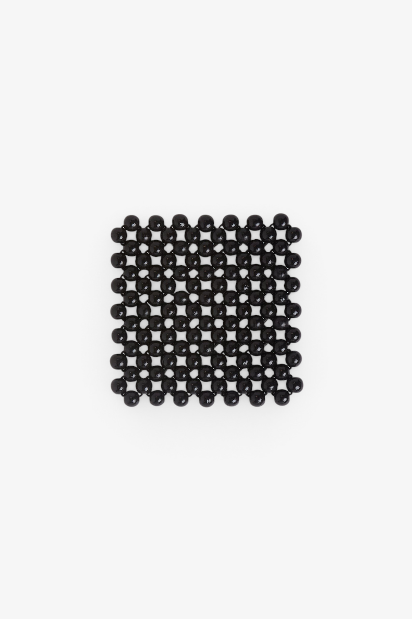 Pien Studios Black Lacquered Beaded Coasters, curated by Shop Sommer in San Francisco.