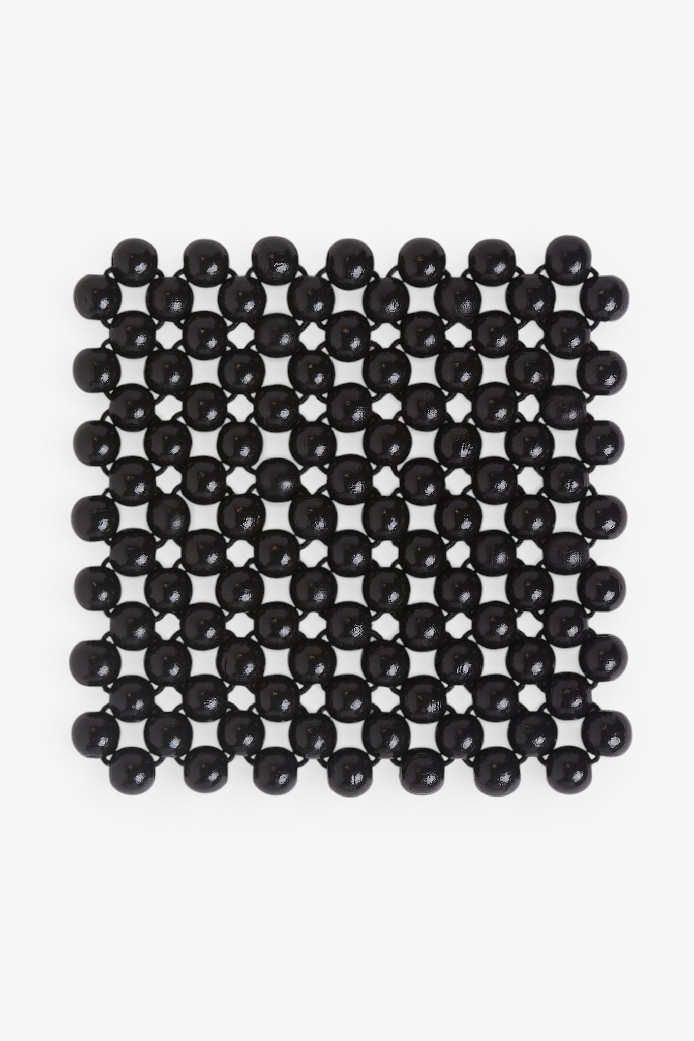 Pien Studios Black Lacquered Beaded Coasters, curated by Shop Sommer in San Francisco.