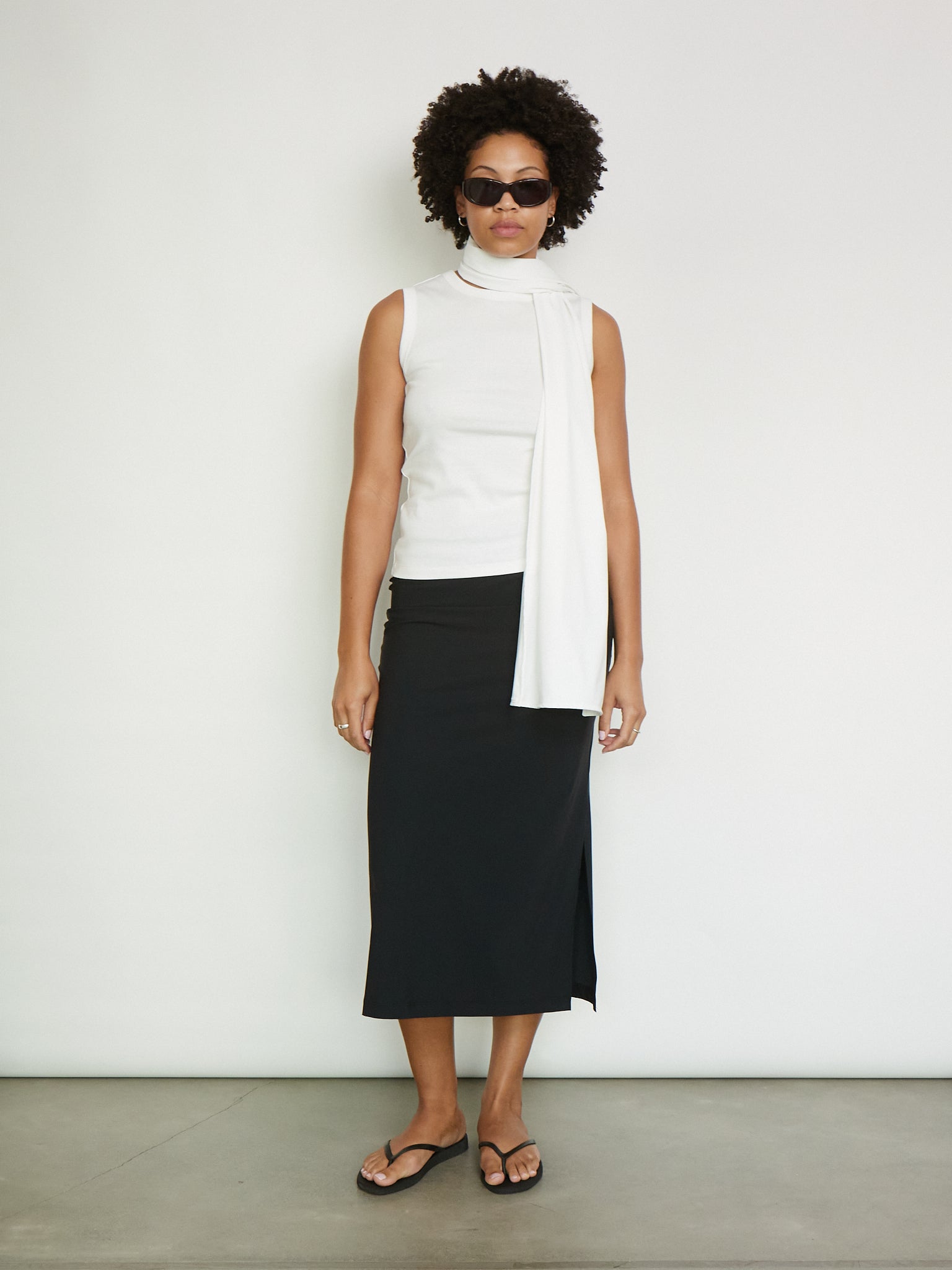 Asymmetric Midi Skirt