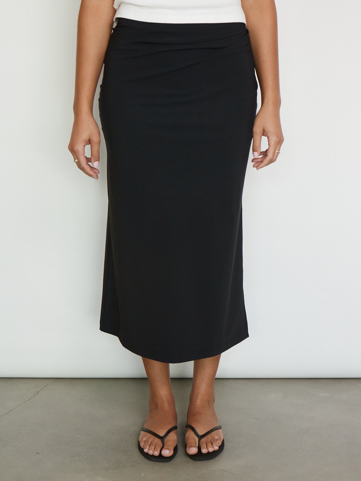 Asymmetric Midi Skirt
