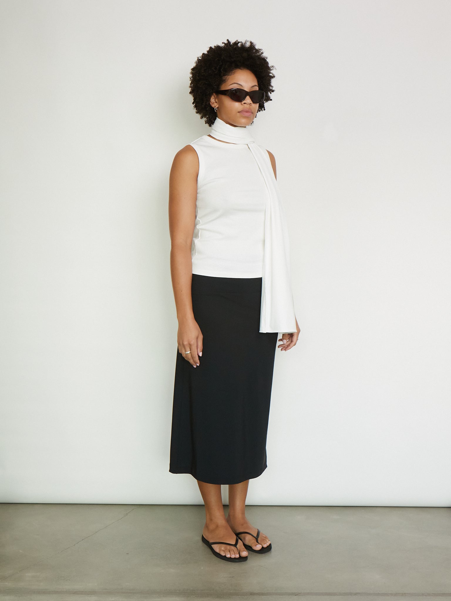 Asymmetric Midi Skirt