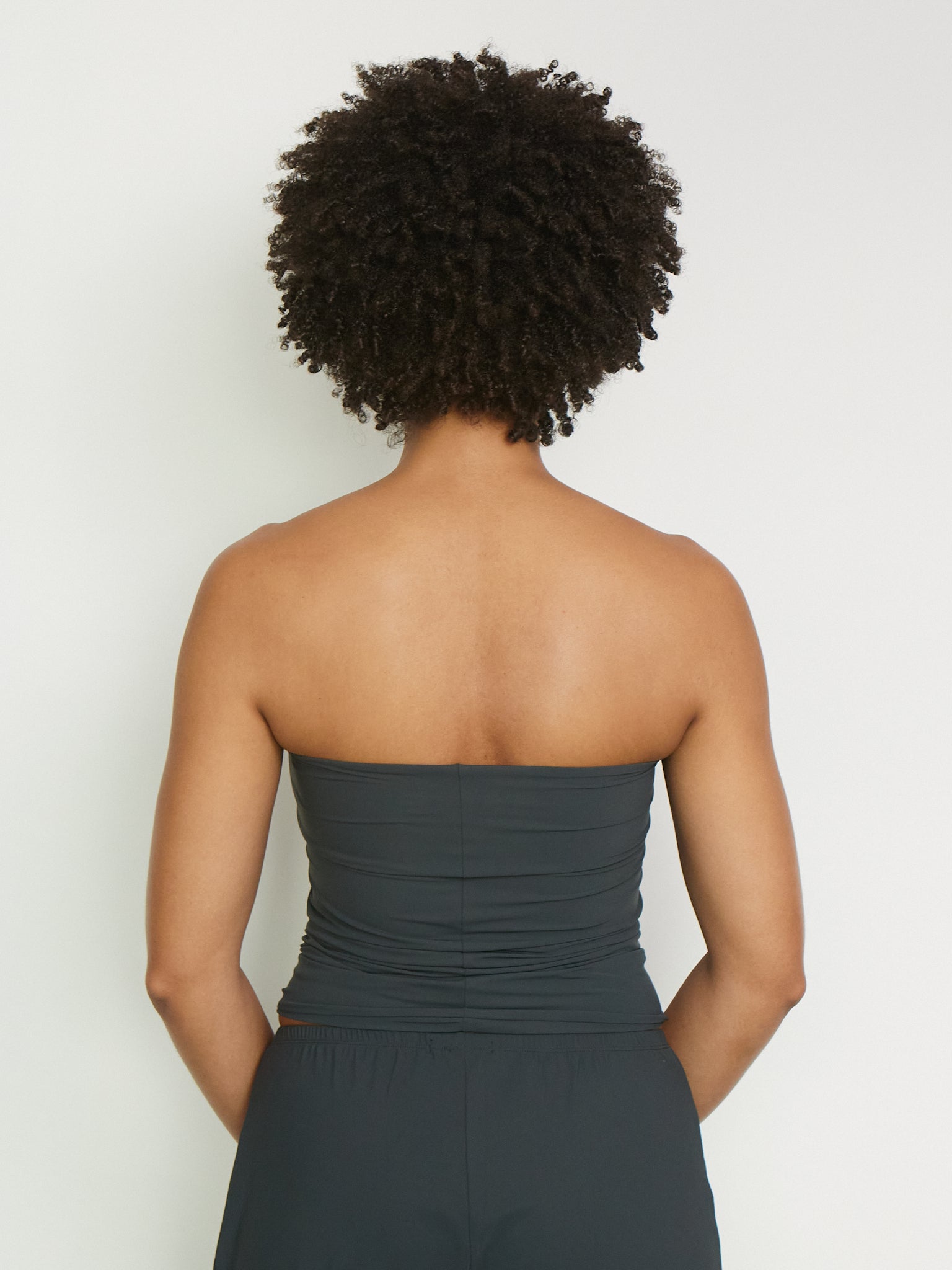 Strapless Bandeau Top Charcoal
