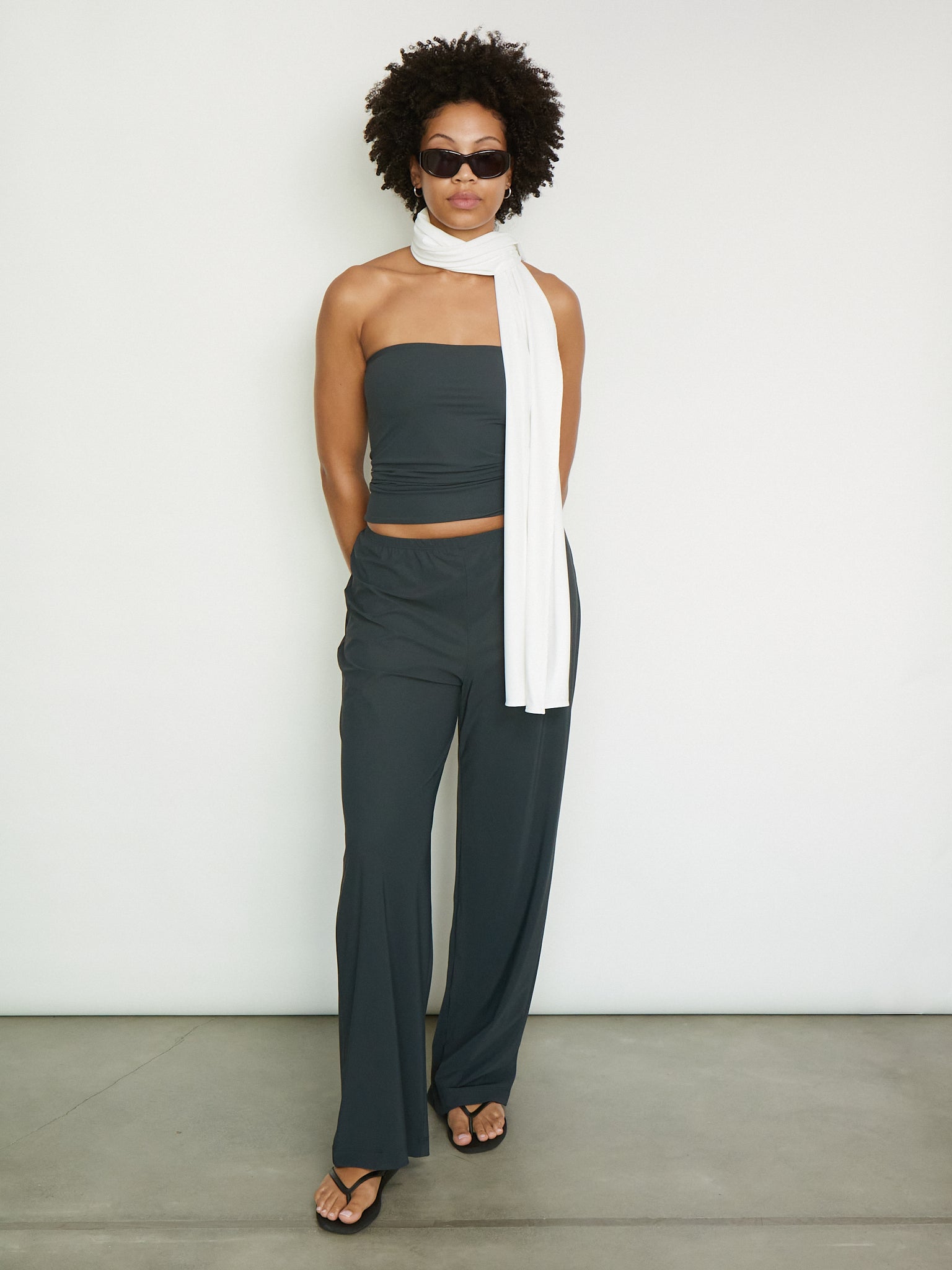 Wide Fit Pants Charcoal