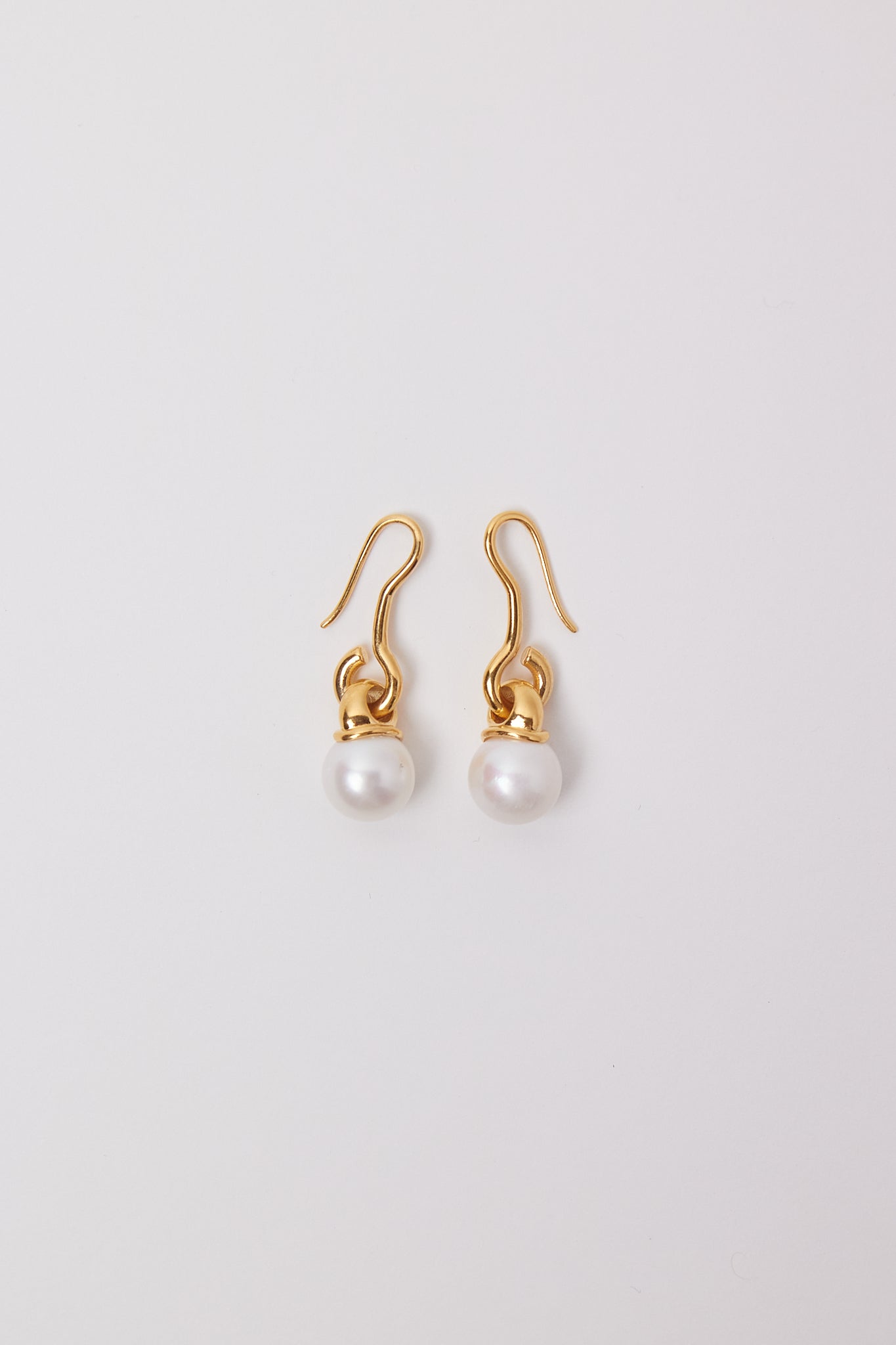 Sapir Bachar Gold Long Pearl Earrings, curated by Shop Sommer in San Francisco.