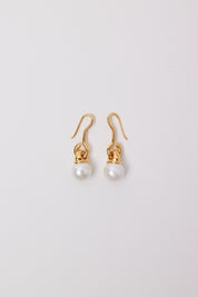 Sapir Bachar Gold Long Pearl Earrings, curated by Shop Sommer in San Francisco.