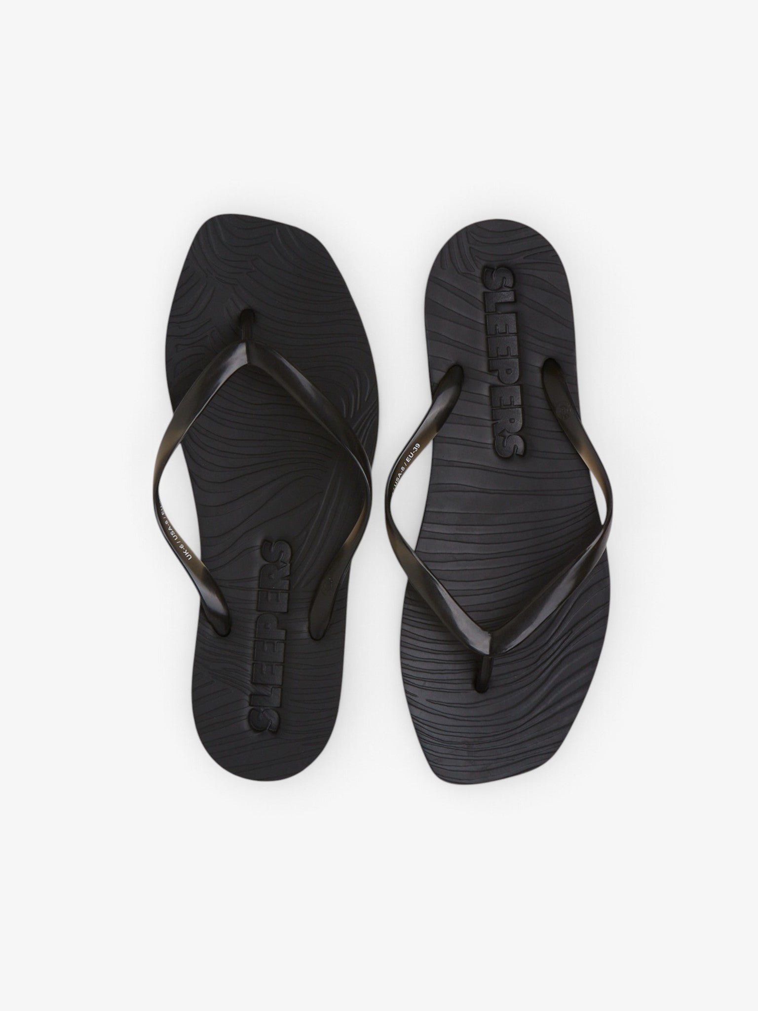 Tapered Flip Flop Black Transparent