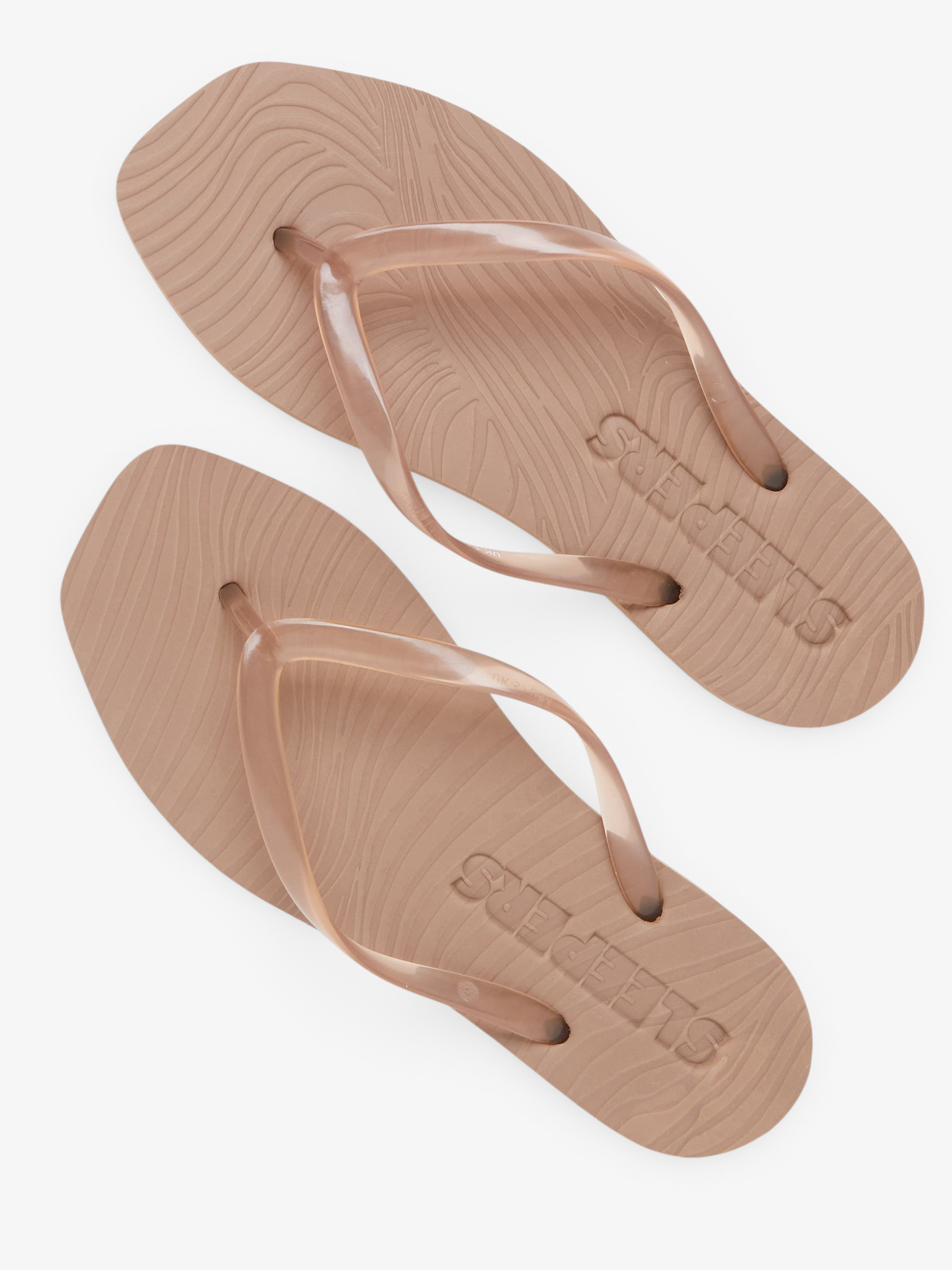 Tapered Flip Flop Sand Transparent from Sleepers, curated by Shop Sommer in San Francisco.