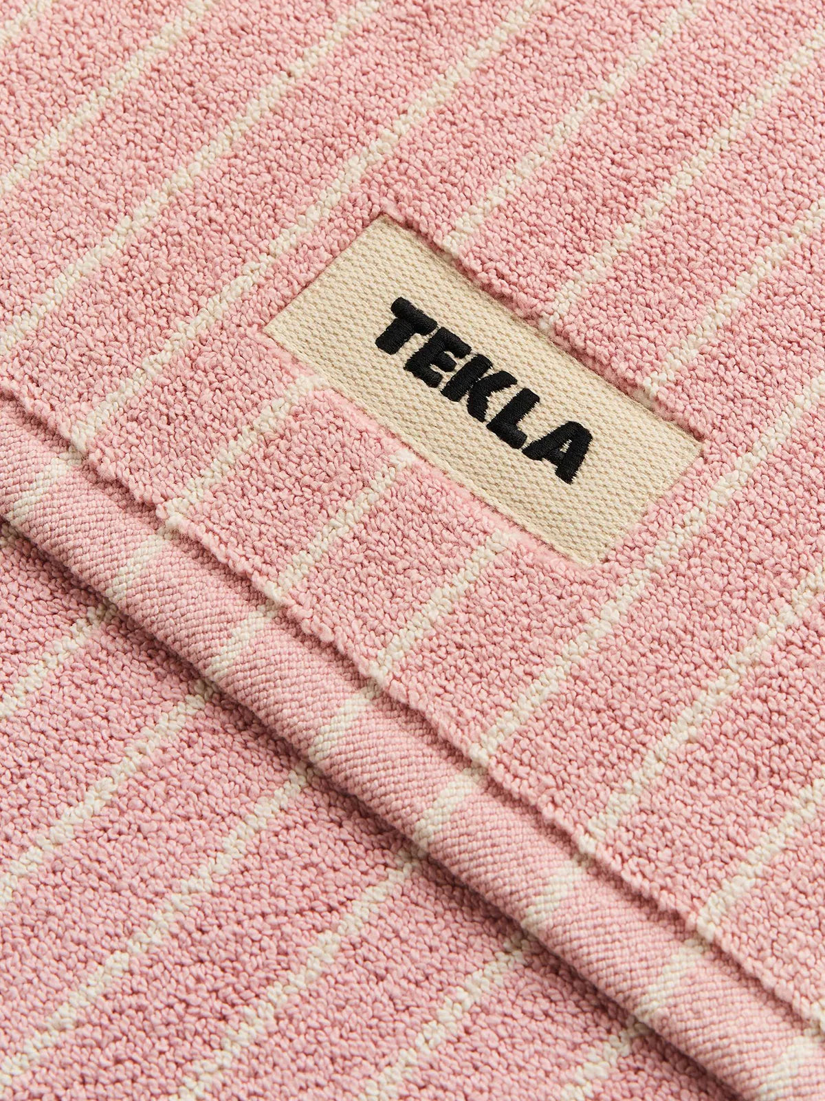 Terry Bath Mat Shaded Pink Stripes