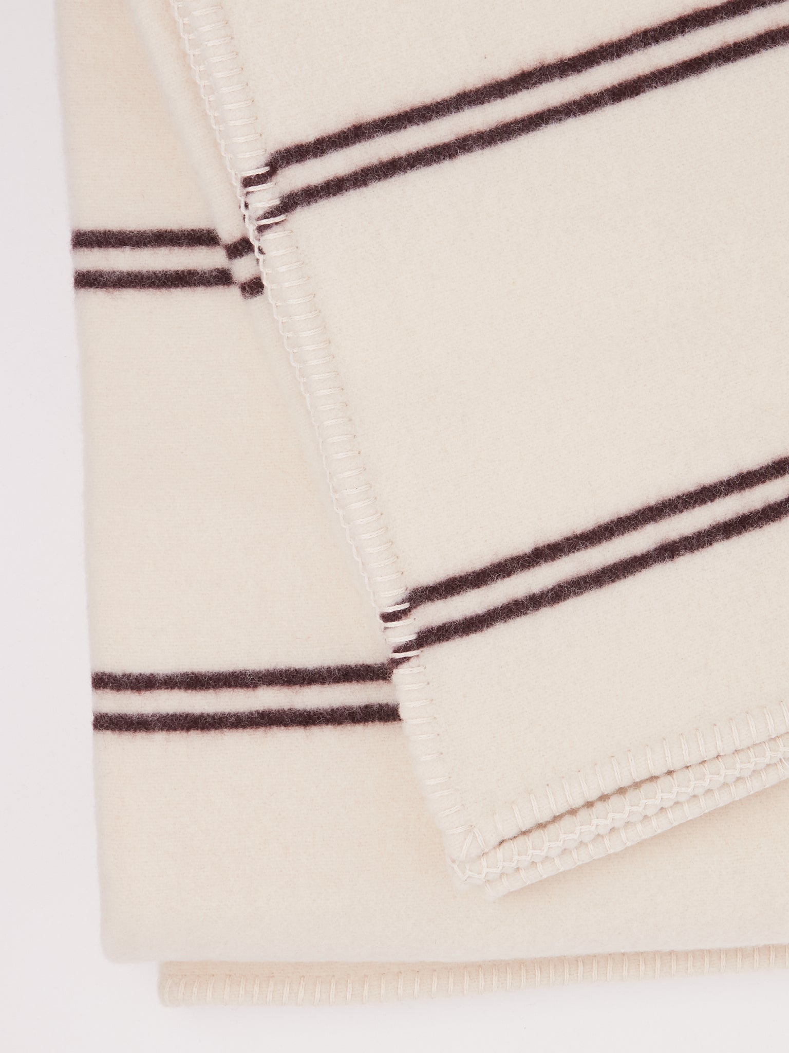 Tekla Lambswool Blanket Ruck Stripes, curated by Shop Sommer in San Francisco.
