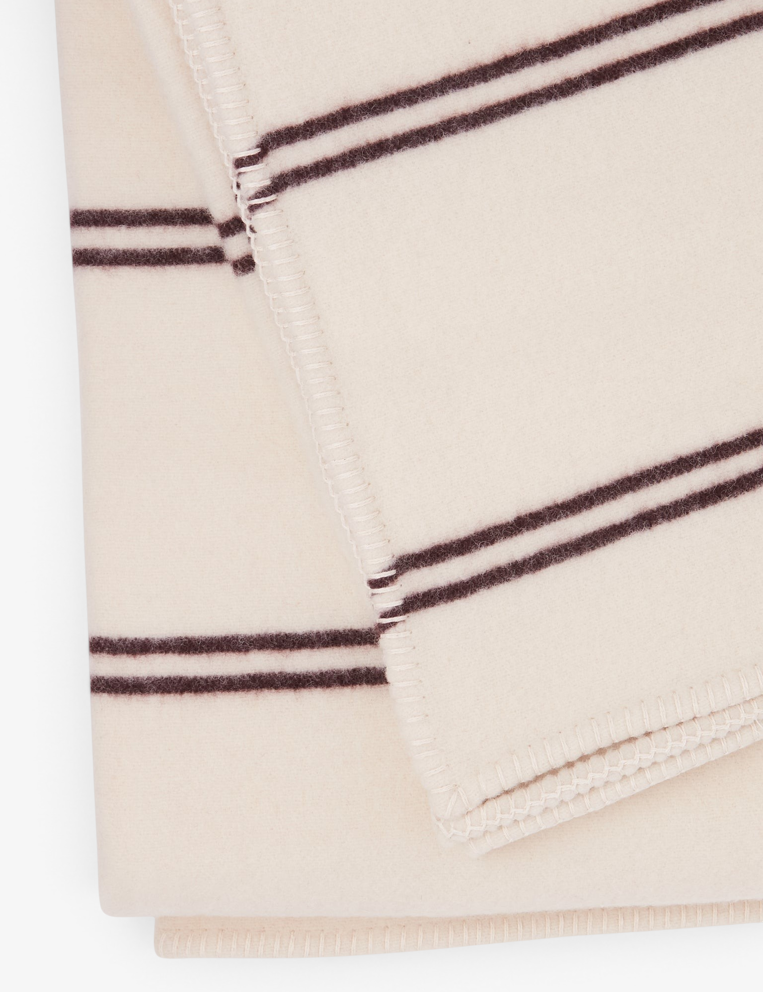 Tekla Lambswool Blanket Ruck Stripes, curated by Shop Sommer in San Francisco.