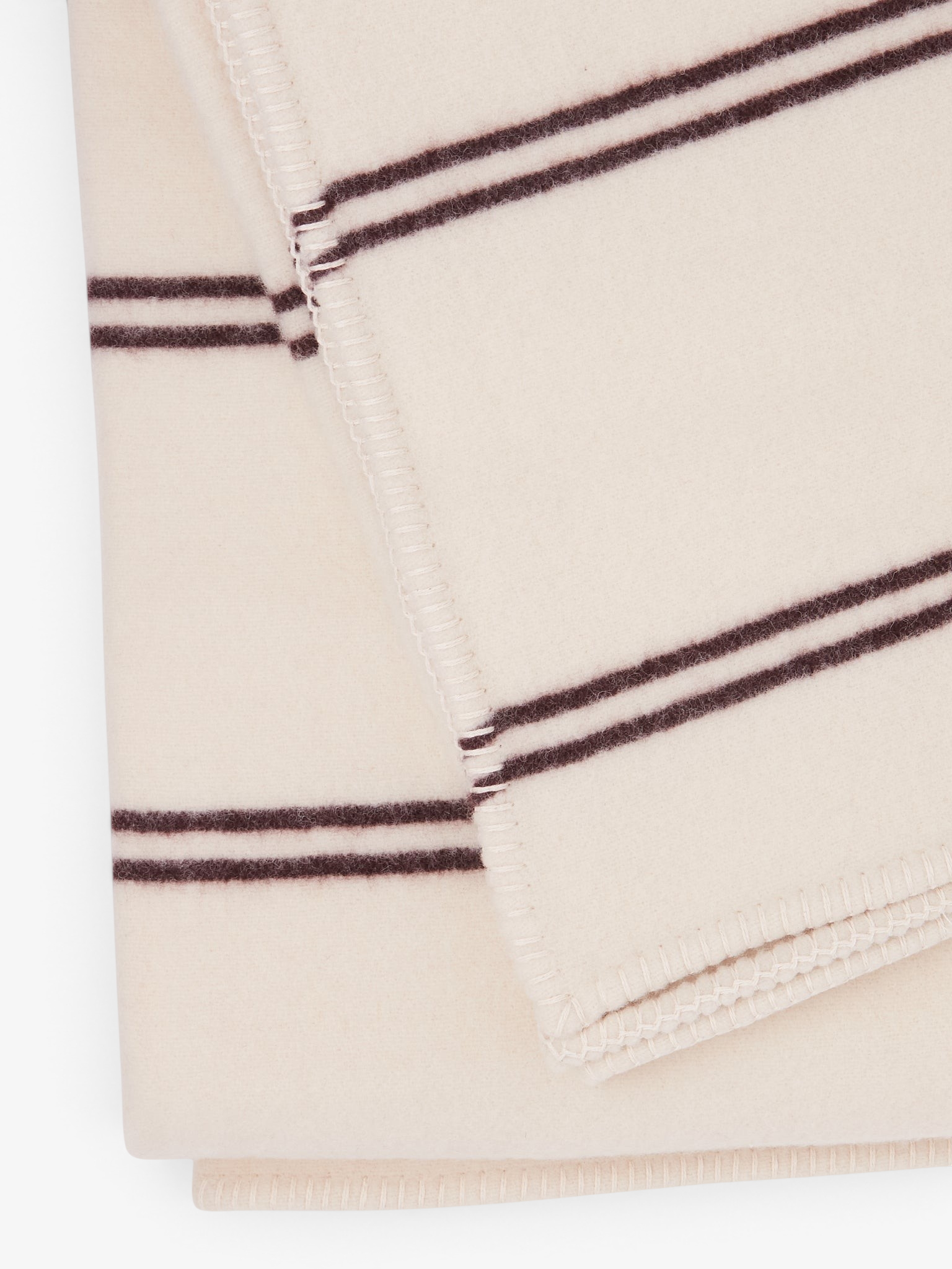 Tekla Lambswool Blanket Ruck Stripes, curated by Shop Sommer in San Francisco.