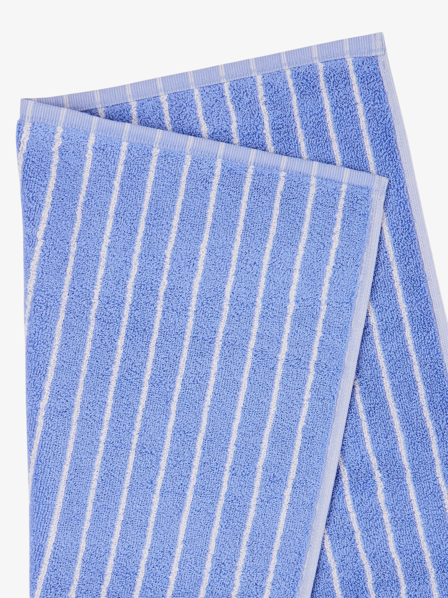 Tekla Towel Clear Blue Stripes, curated by Shop Sommer in San Francisco.