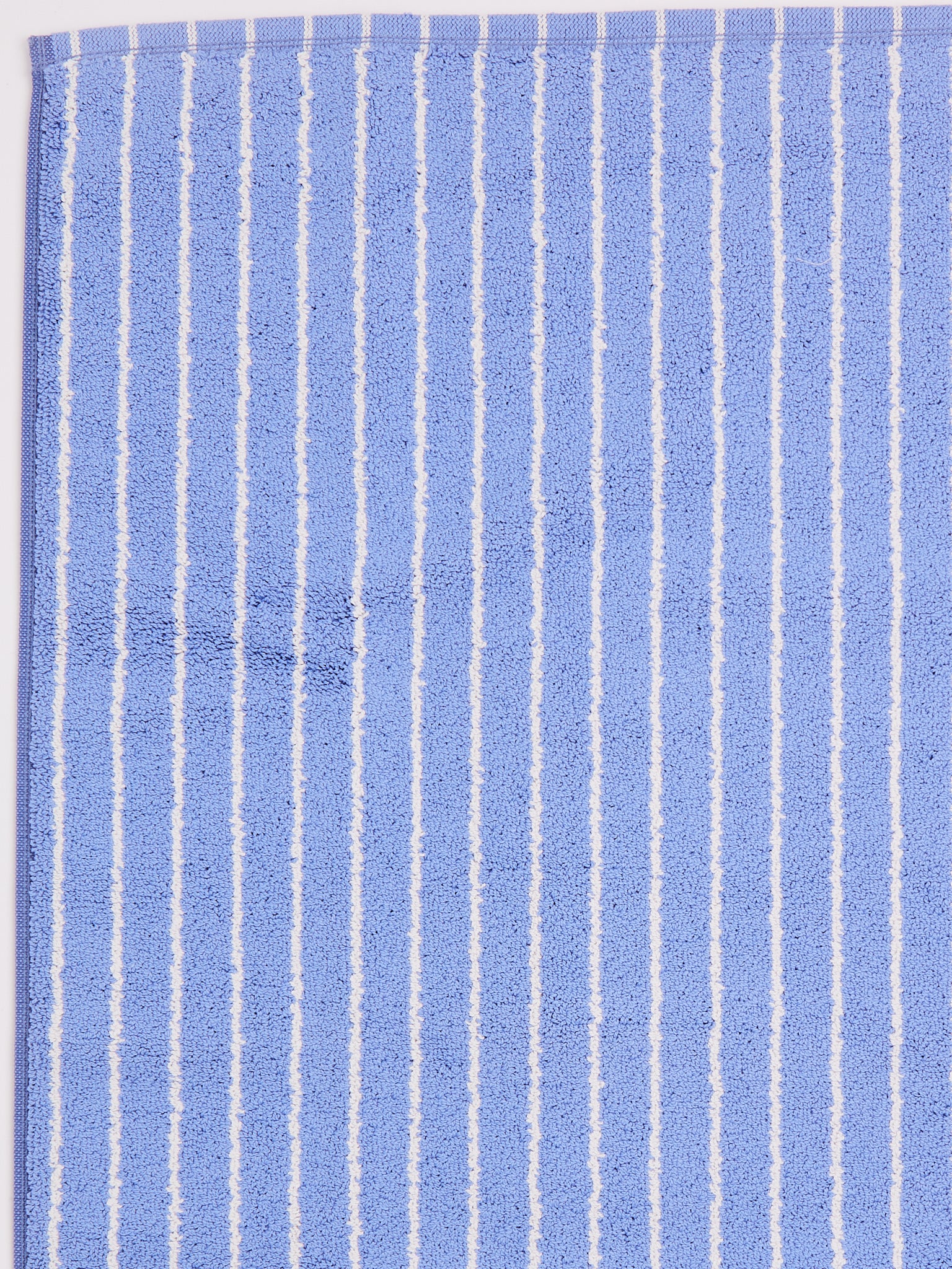 Terry Bath Mat Clear Blue Stripes