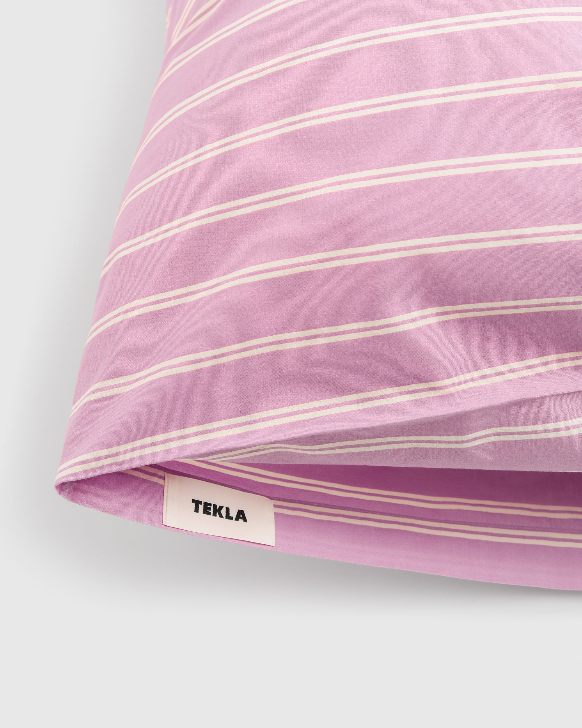 Tekla Mallow Pink Stripes Shams Queen, curated by Shop Sommer in San Francisco.