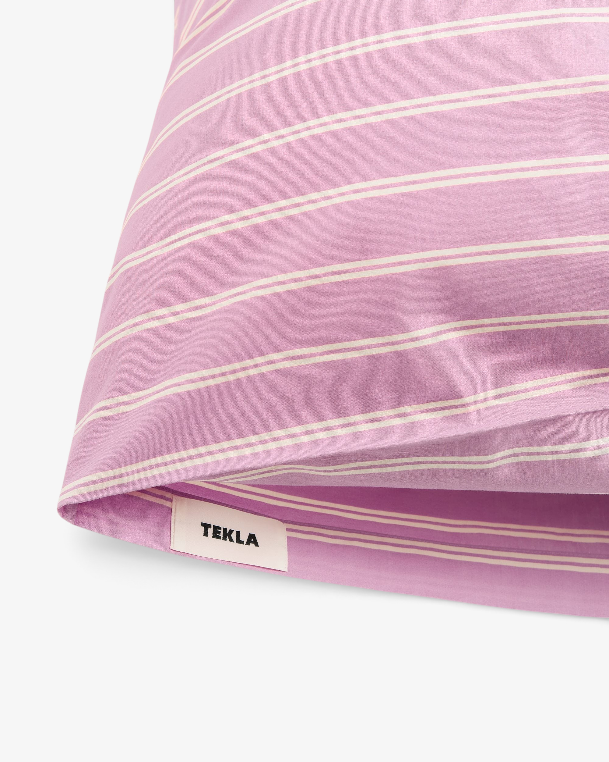 Tekla Mallow Pink Stripes Shams Queen, curated by Shop Sommer in San Francisco.
