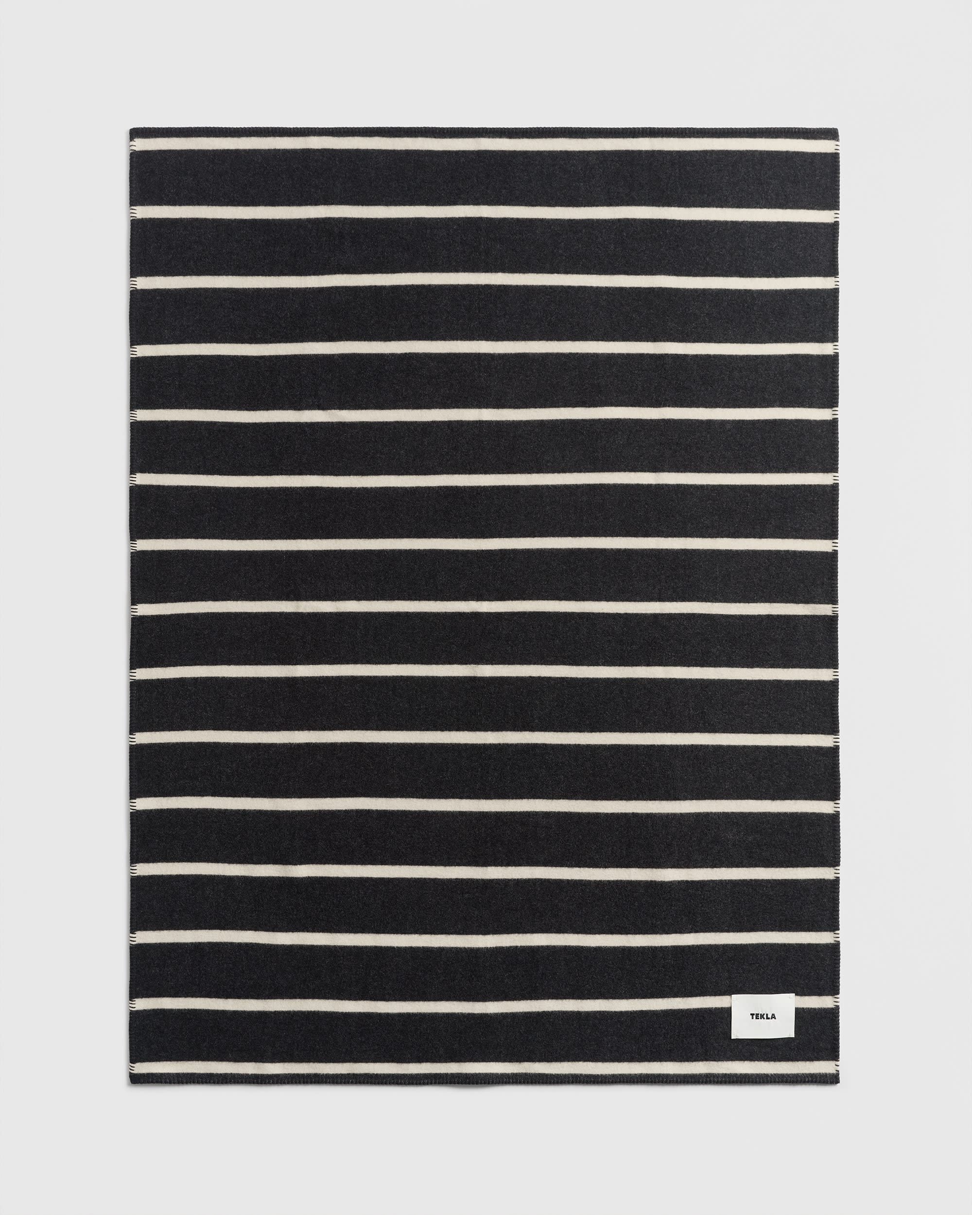 Tekla Lambswool Blanket Starling Stripes, curated by Shop Sommer in San Francisco.