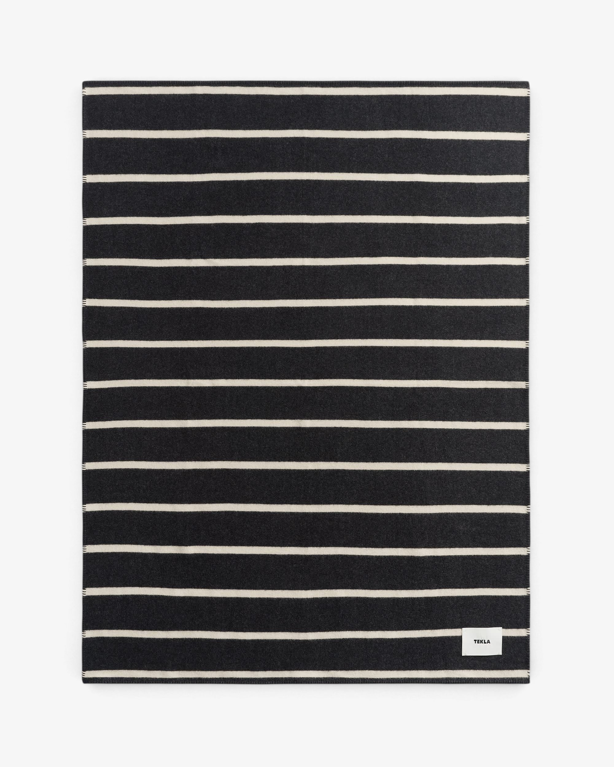 Tekla Lambswool Blanket Starling Stripes, curated by Shop Sommer in San Francisco.