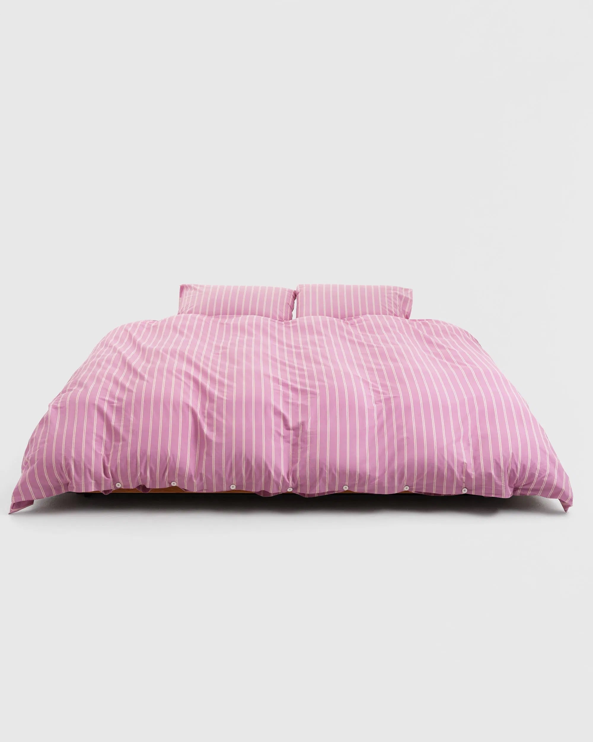 テクラ　布団カバー　ダブルサイズ　MALLOW PINK STRIPES Sommer | Tekla Mallow Pink Stripes Duvet Cover