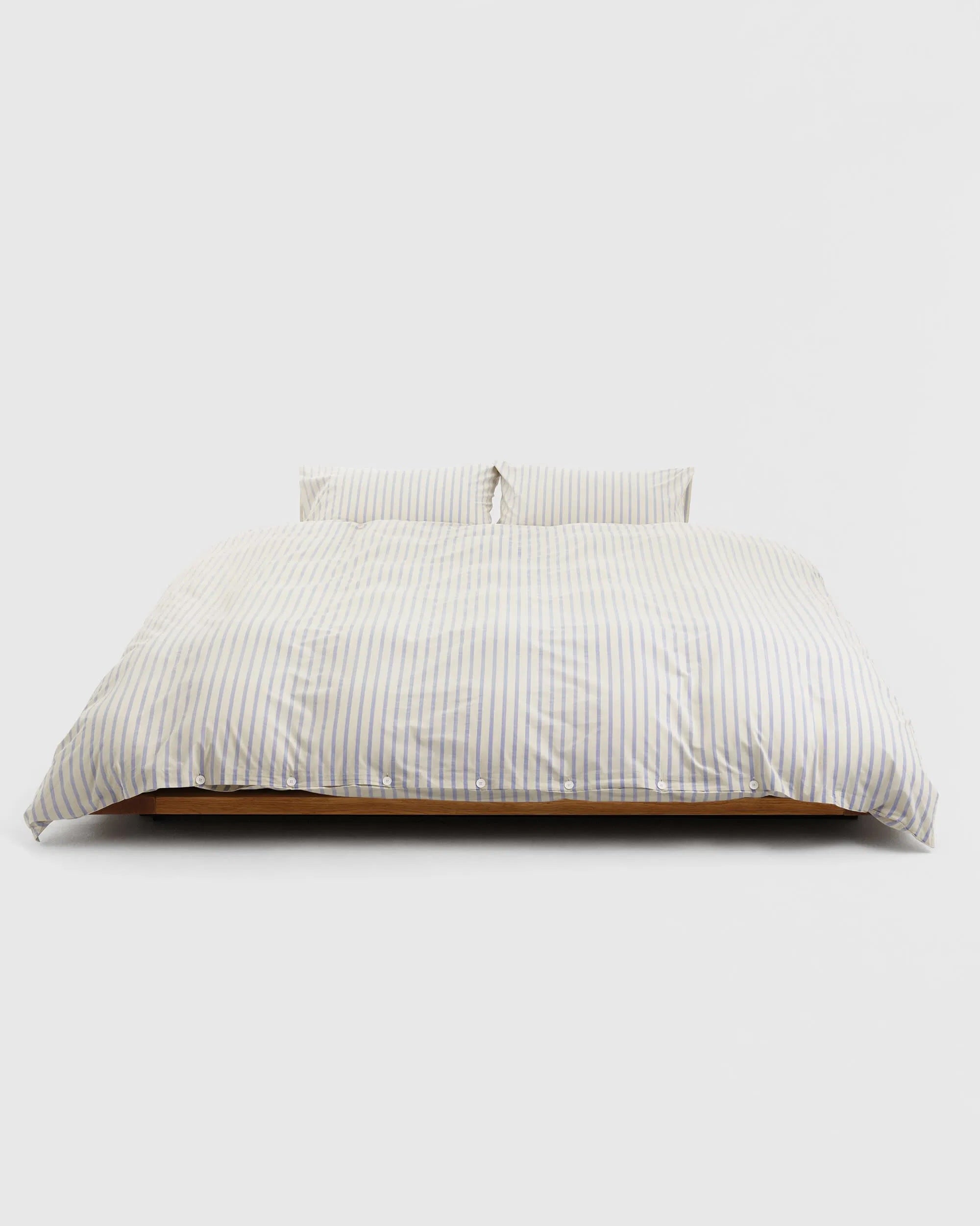 Tekla Needle Stripes Duvet Cover, curated by Shop Sommer in San Francisco.
