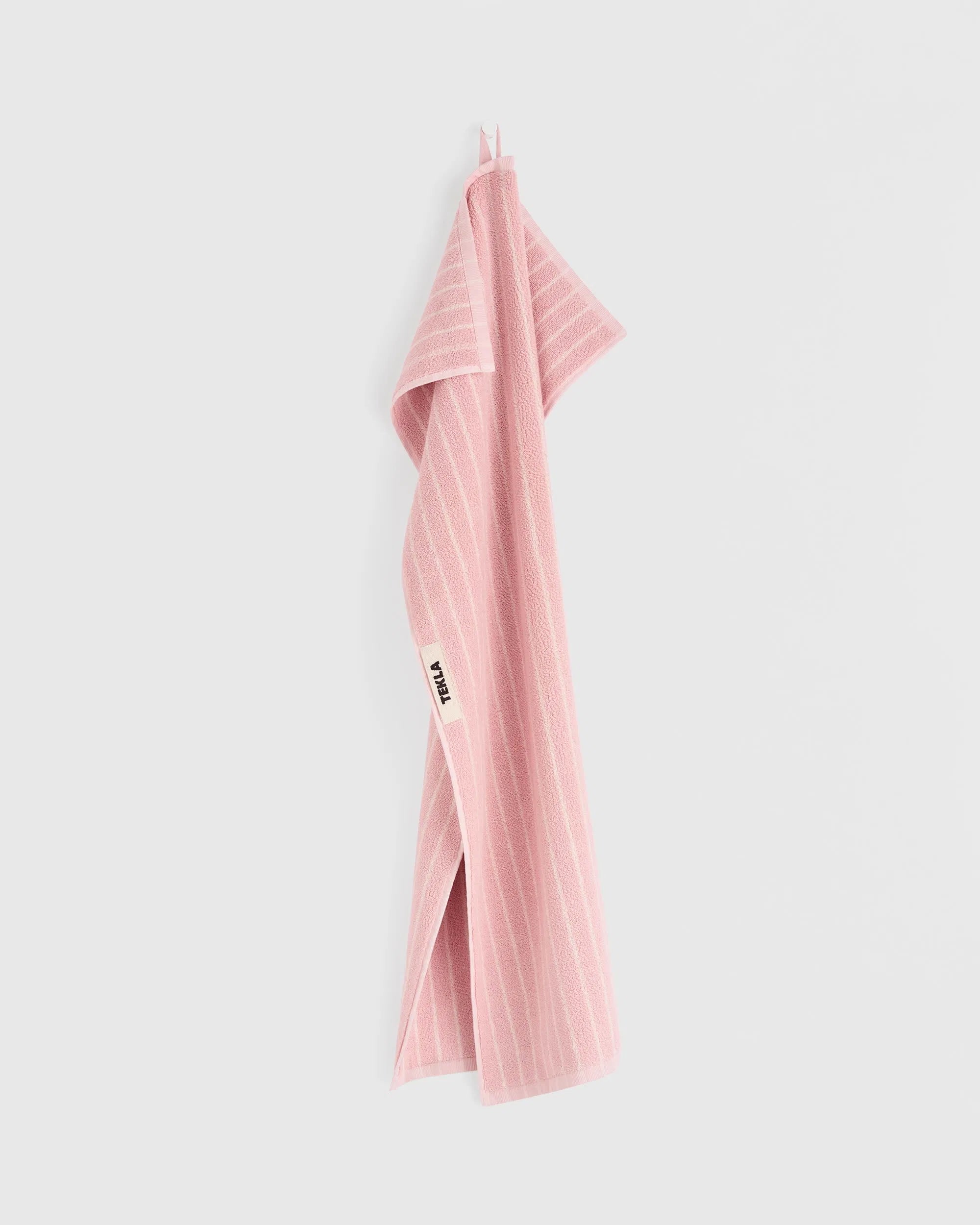 Tekla Towel Shaded Pink Stripes, curated by Shop Sommer in San Francisco.